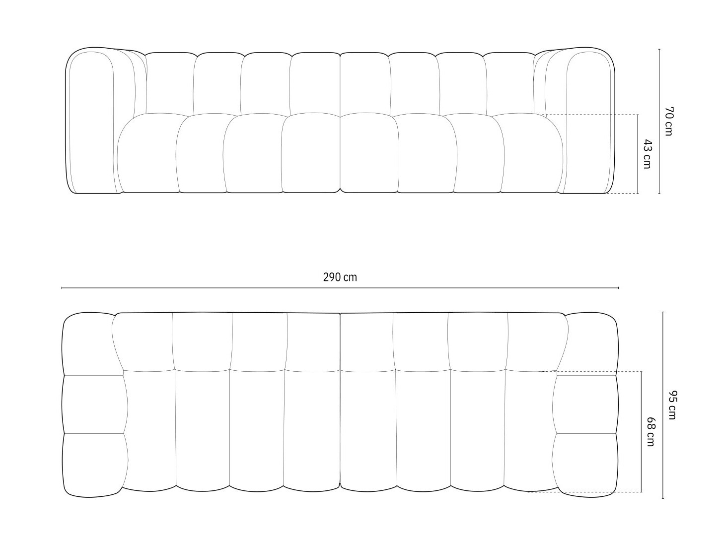 Moduļu dīvāns Cirleve 100 (Salvador 5)