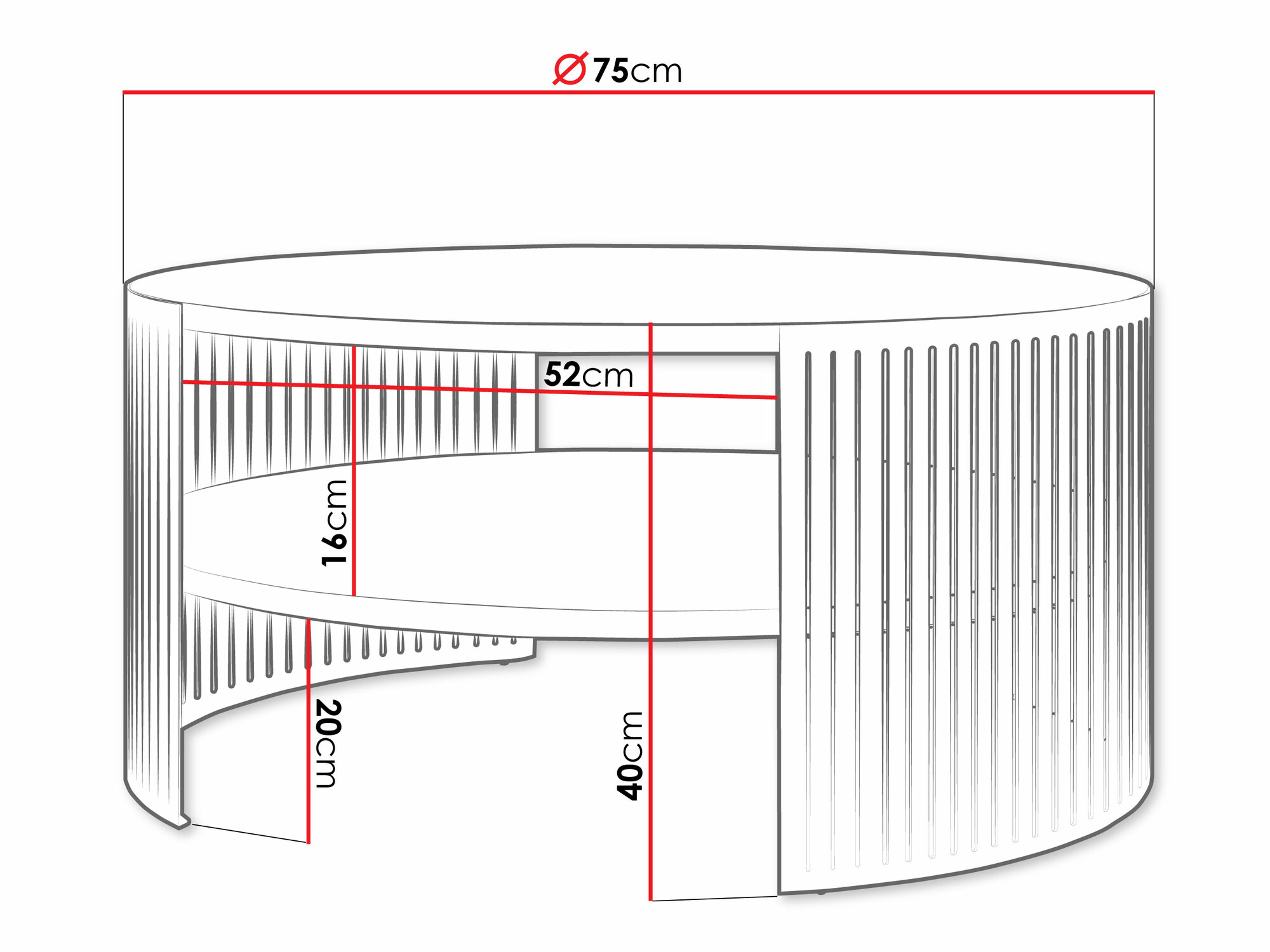 Žurnālu galdiņš Sordore 124 (Kašmirs)