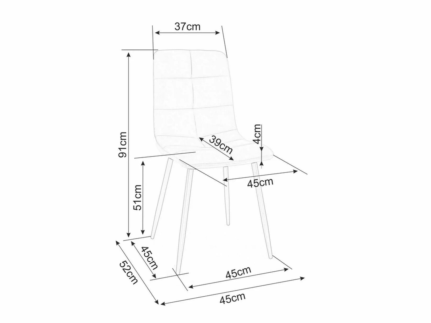 Стул Detroit 748 (Чёрный)