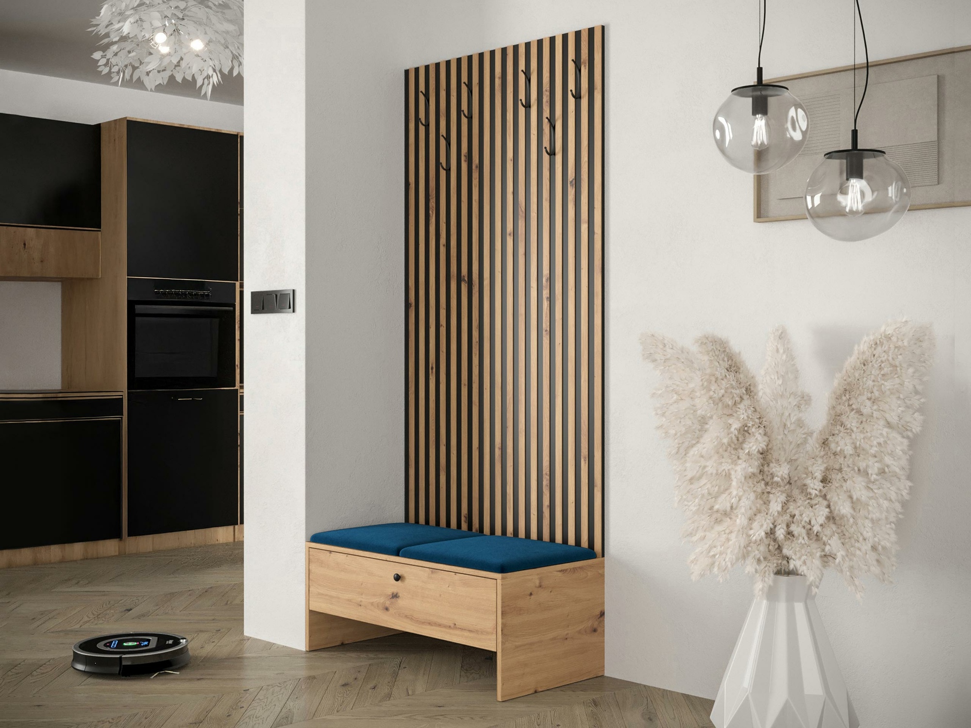 Priekšnama komplekts Hartford 321 (Artisan ozols + Manila 26)