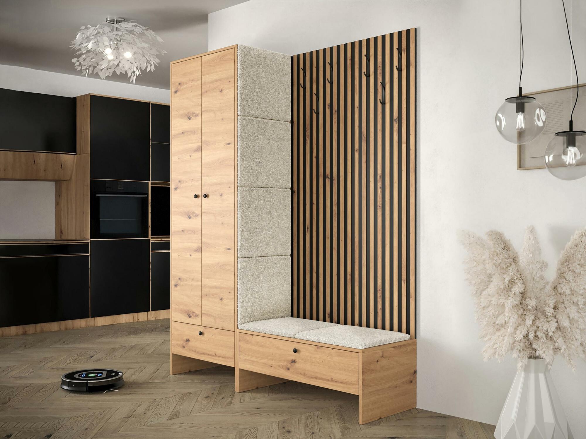 Прихожая Hartford 320 (Artisan дуб + Abriamo 3)