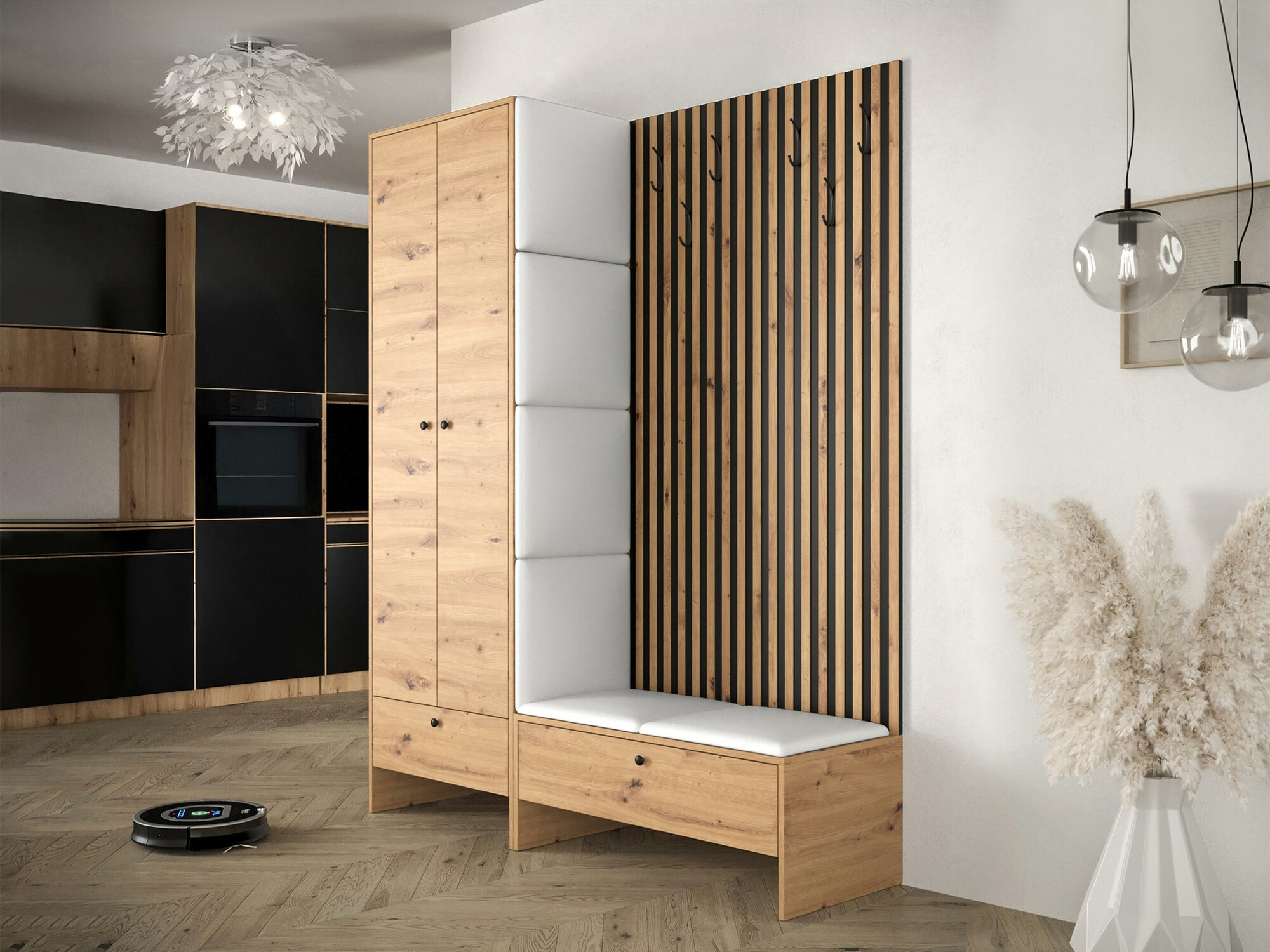 Прихожая Hartford 320 (Artisan дуб + Soft 017)