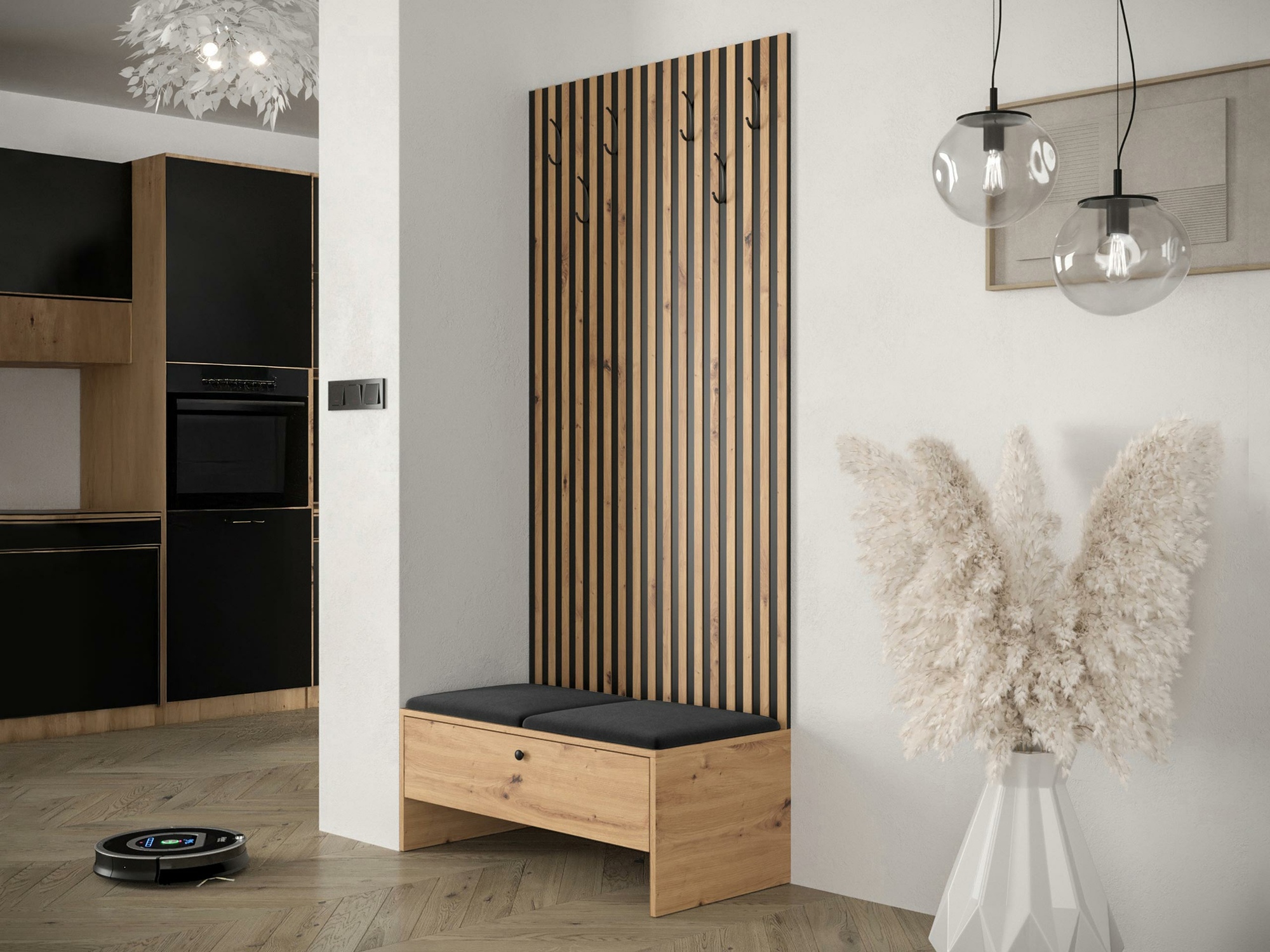 Прихожая Hartford 321 (Artisan дуб + Manila 18)