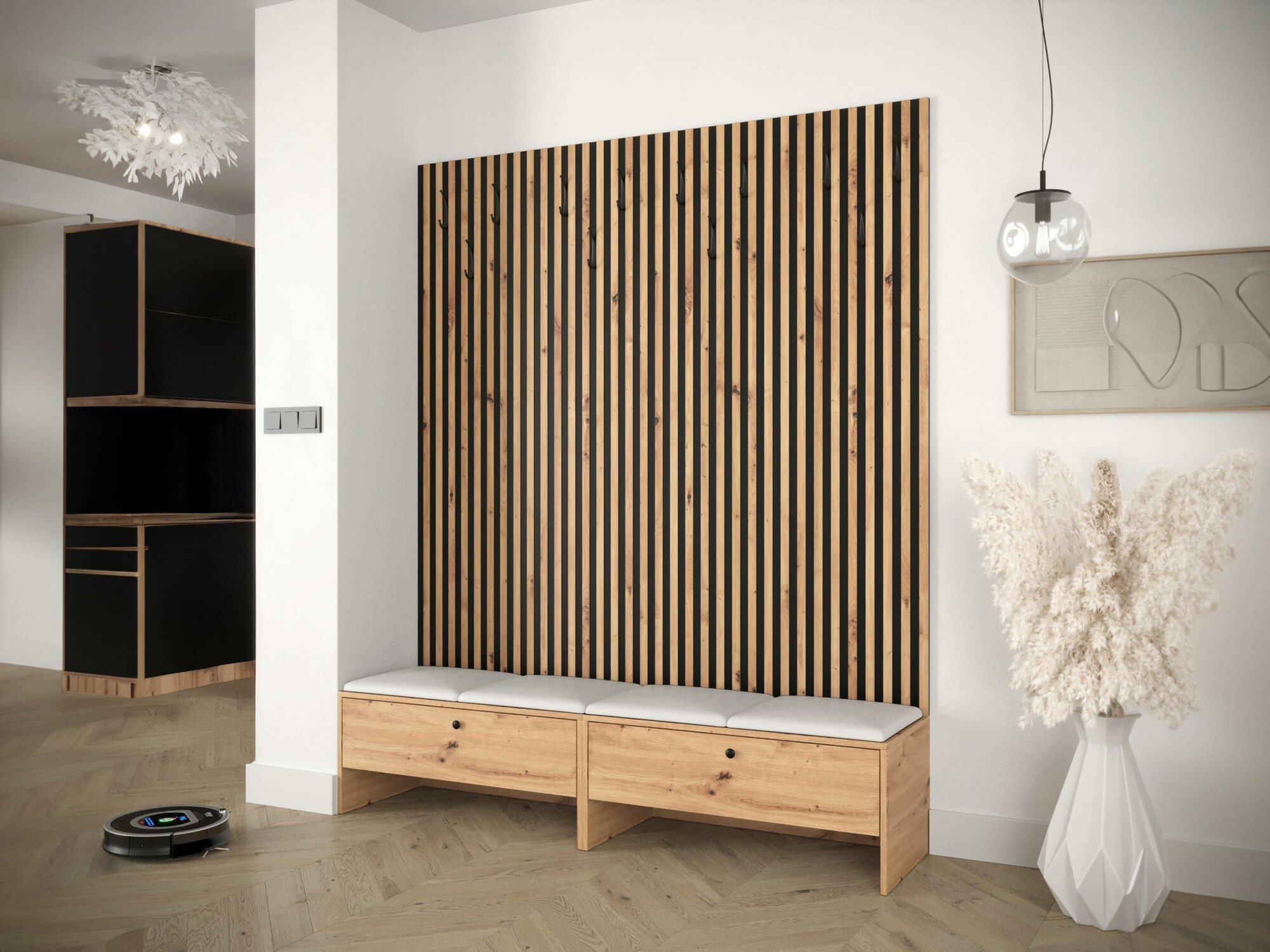 Прихожая Hartford 485 (Artisan дуб + Soft 017)