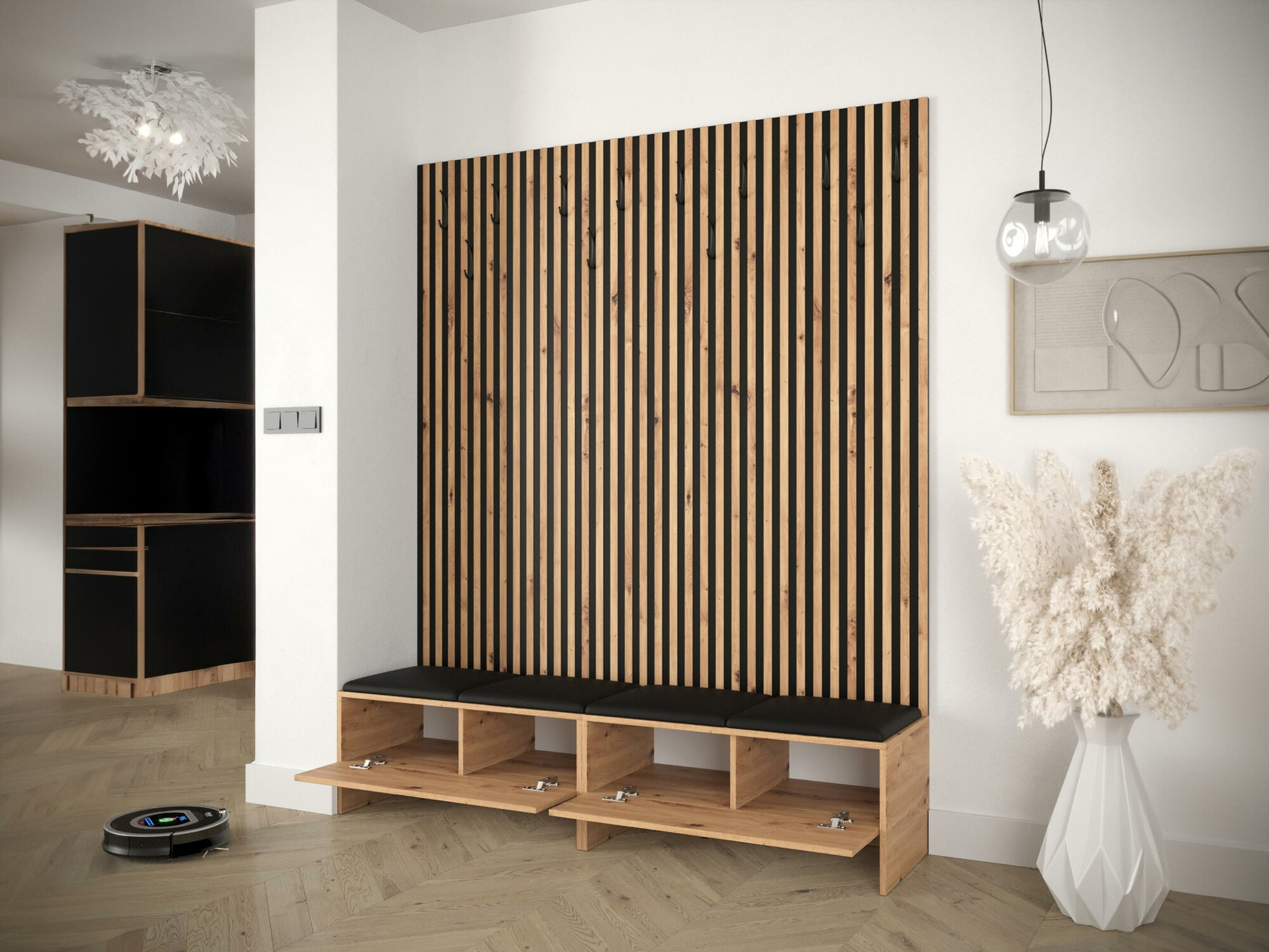 Прихожая Hartford 485 (Artisan дуб + Soft 017)