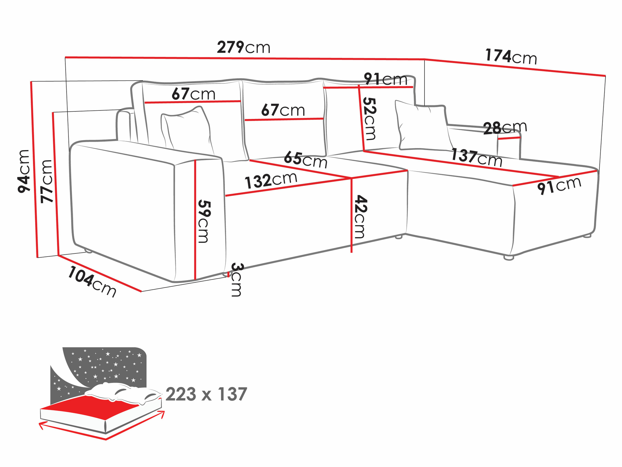 Угловой диван Clovis 108 (Manila 14)