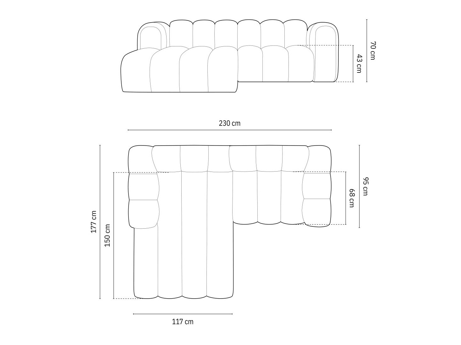 Moduļu stūra dīvāns Cirleve 104 (Salvador 12)