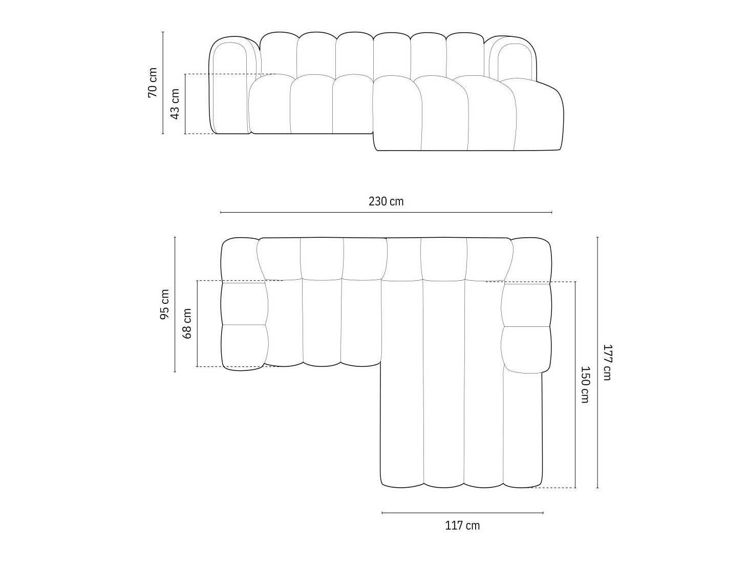 Moduļu stūra dīvāns Cirleve 104 (Salvador 12)
