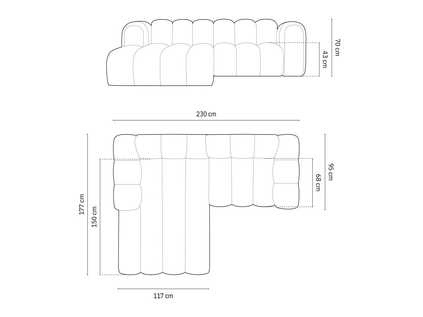 Moduļu stūra dīvāns Cirleve 104 (Salvador 14)