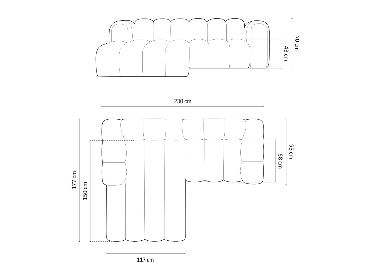 Moduļu stūra dīvāns Cirleve 104 (Salvador 1)