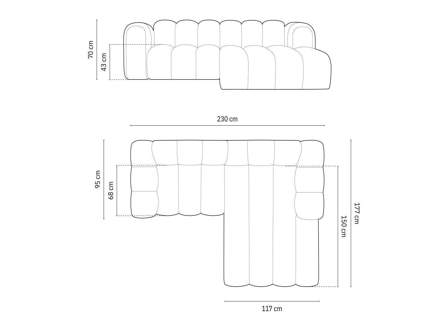 Moduļu stūra dīvāns Cirleve 104 (Salvador 1)