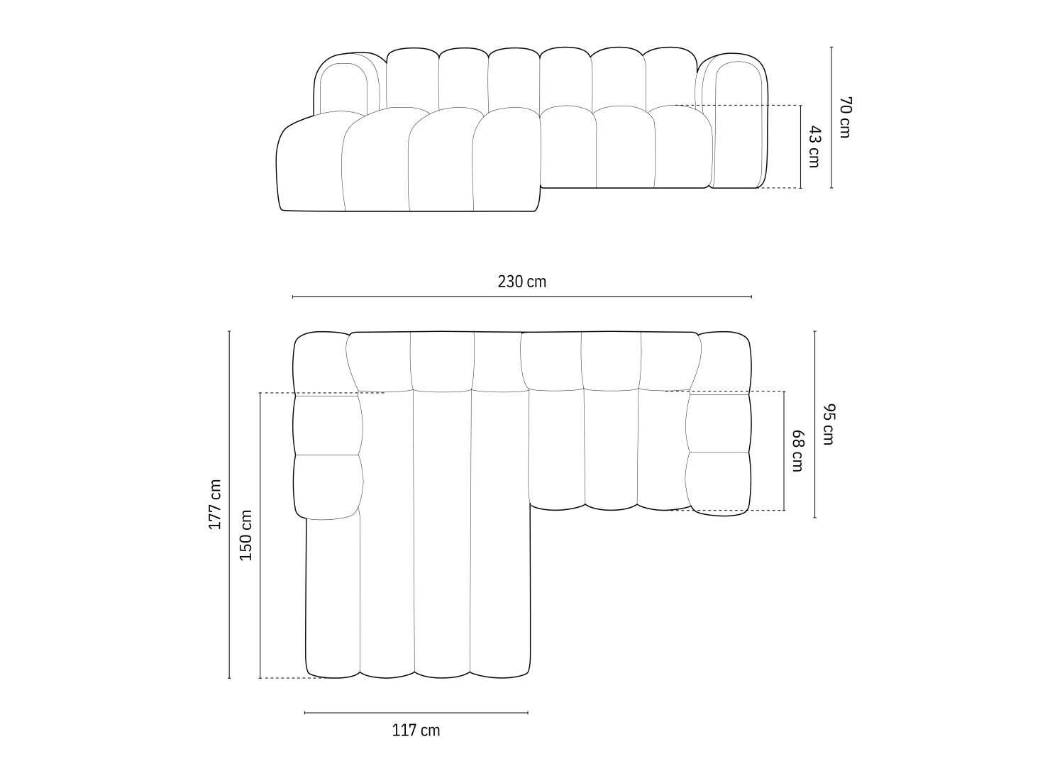 Moduļu stūra dīvāns Cirleve 104 (Salvador 7)