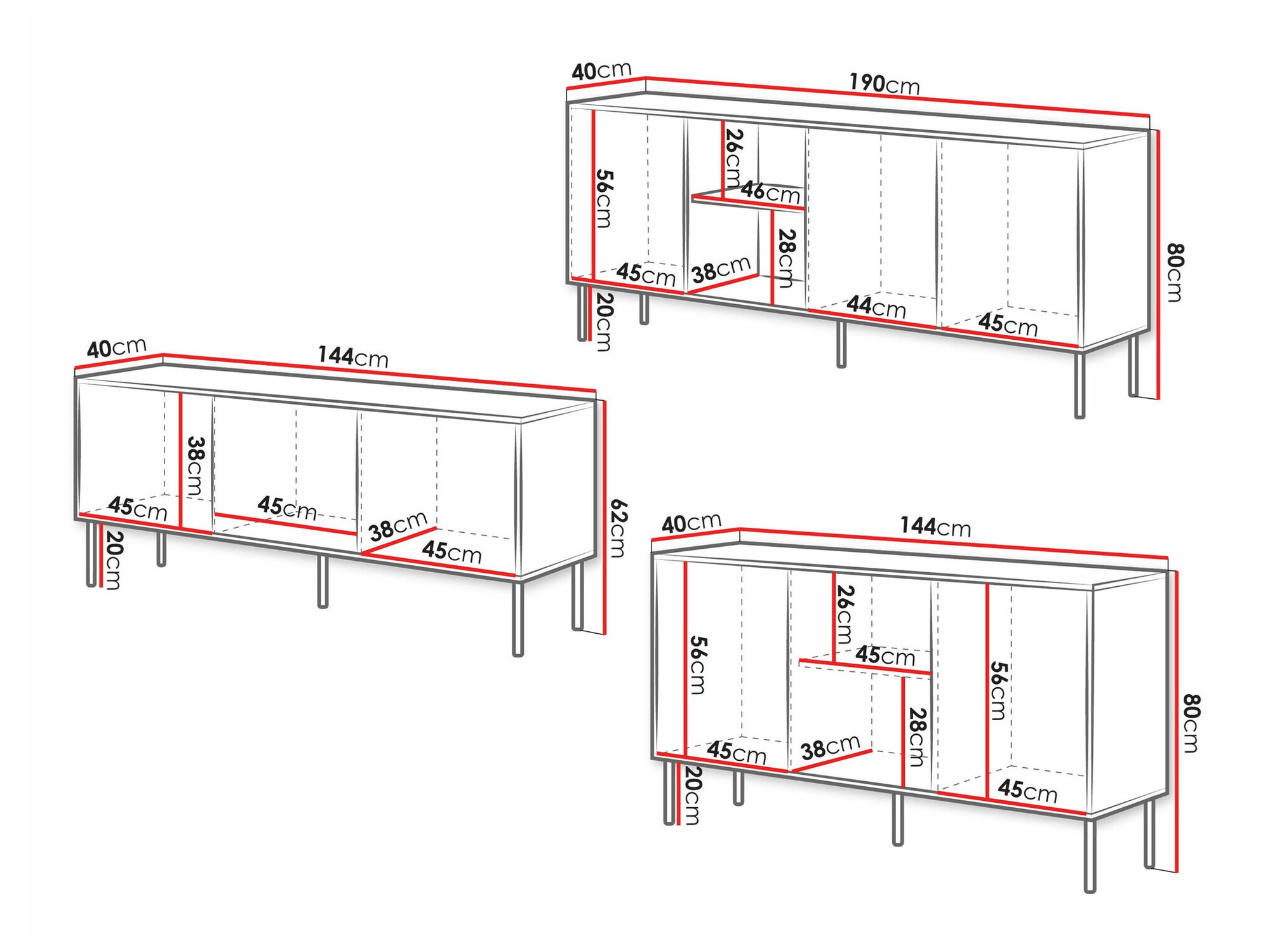 Набор для гостиной Monevare 105 (Чёрный + Дуб вотан)
