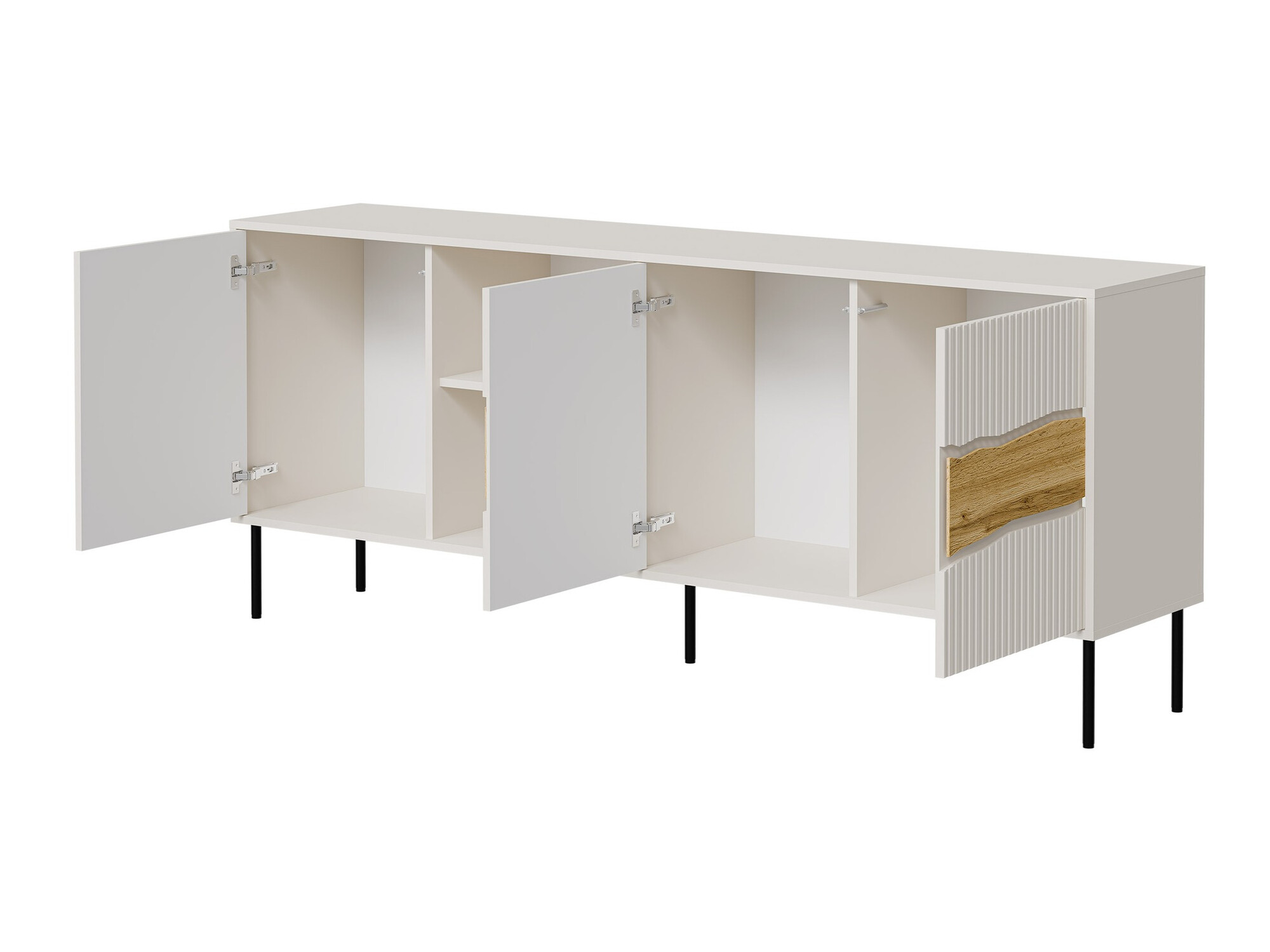 Viesistabas komplekts Monevare 105 (Melns + Votan ozols)