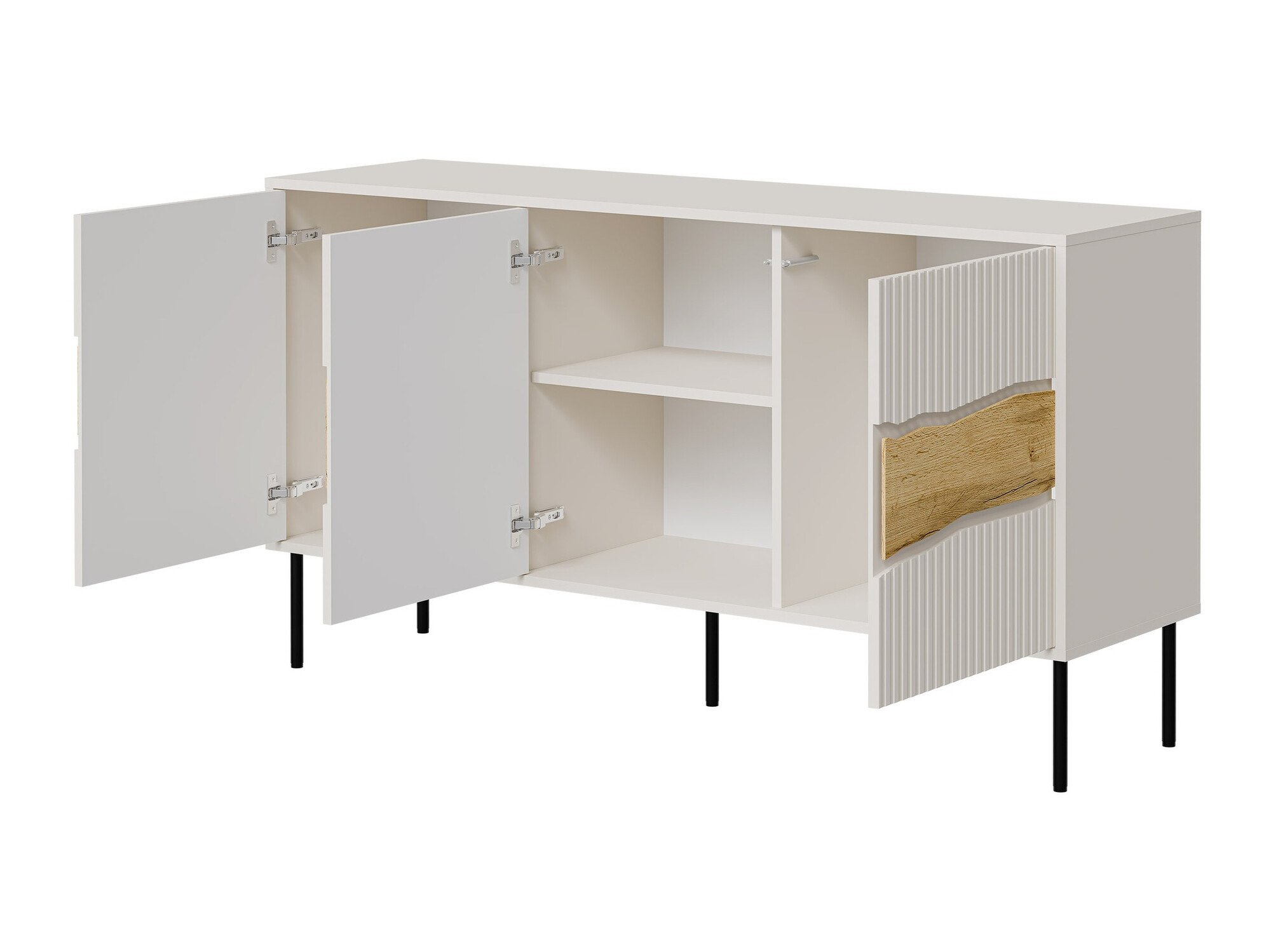 Viesistabas komplekts Monevare 105 (Melns + Votan ozols)