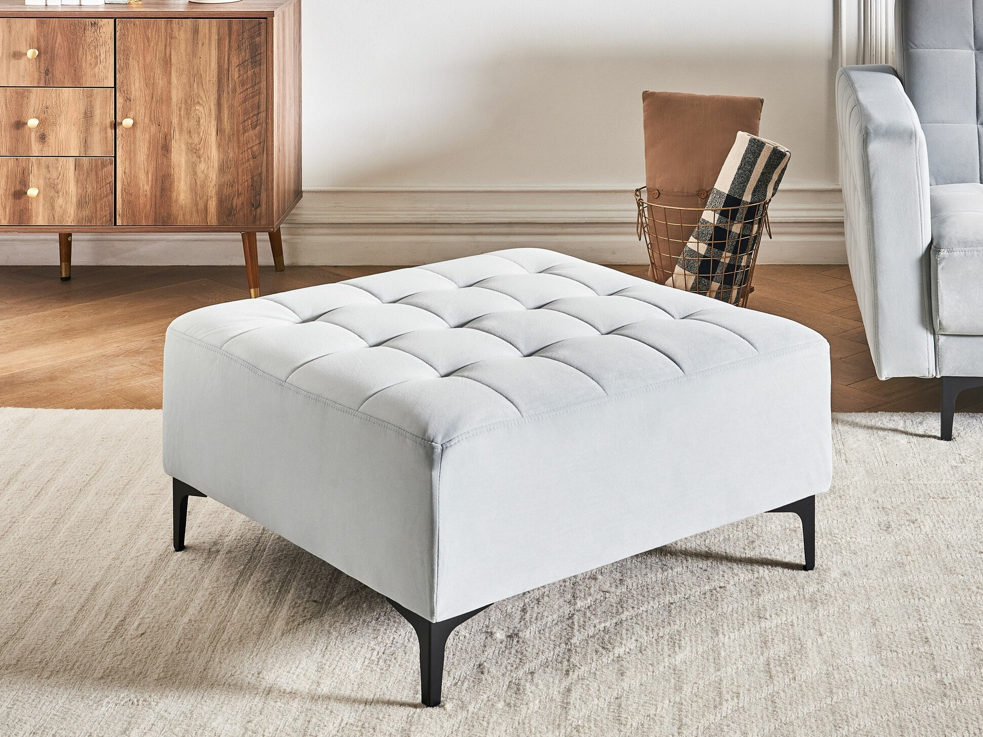 Пуф Felvena 120 (Светло-серый)