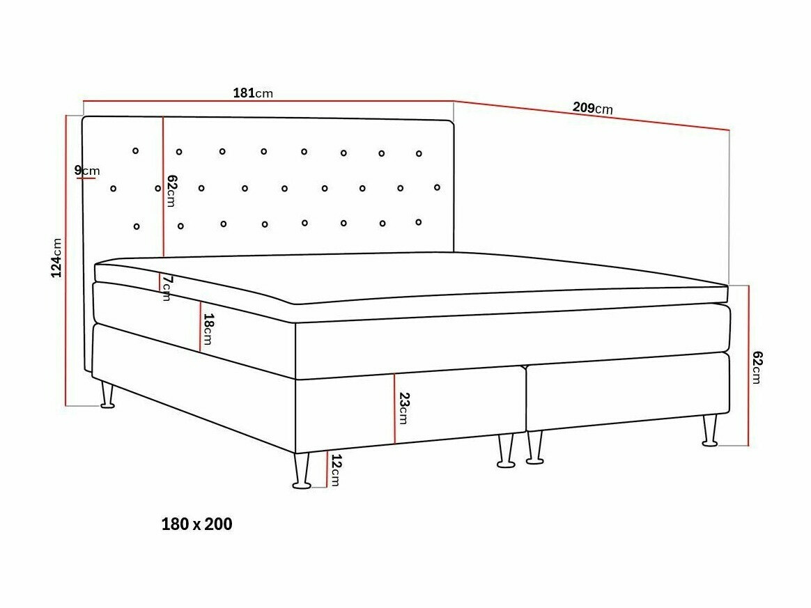 Kontinentālā gulta Seattle 198 (Verita 11)