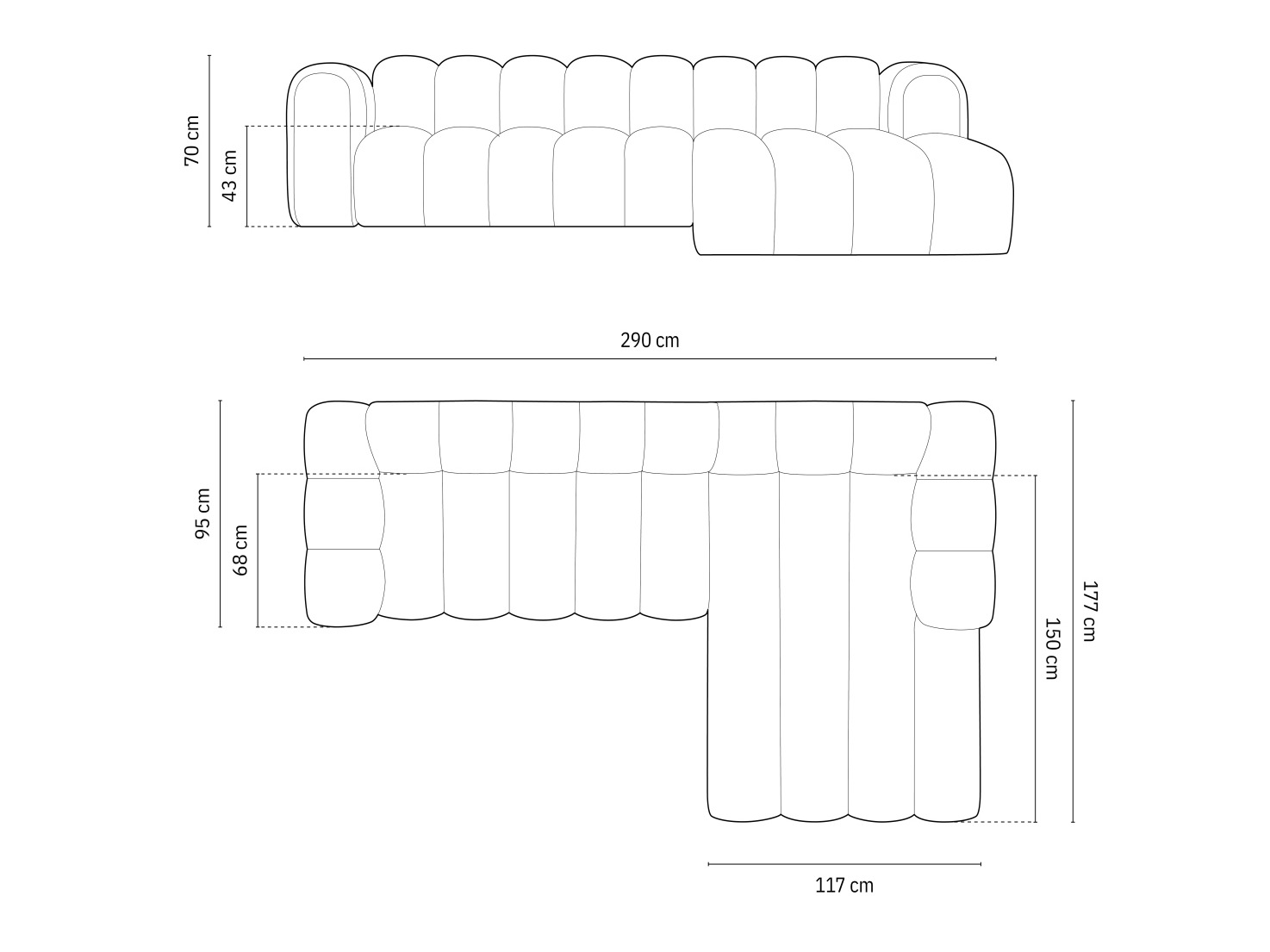 Moduļu stūra dīvāns Cirleve 106 (Salvador 1)