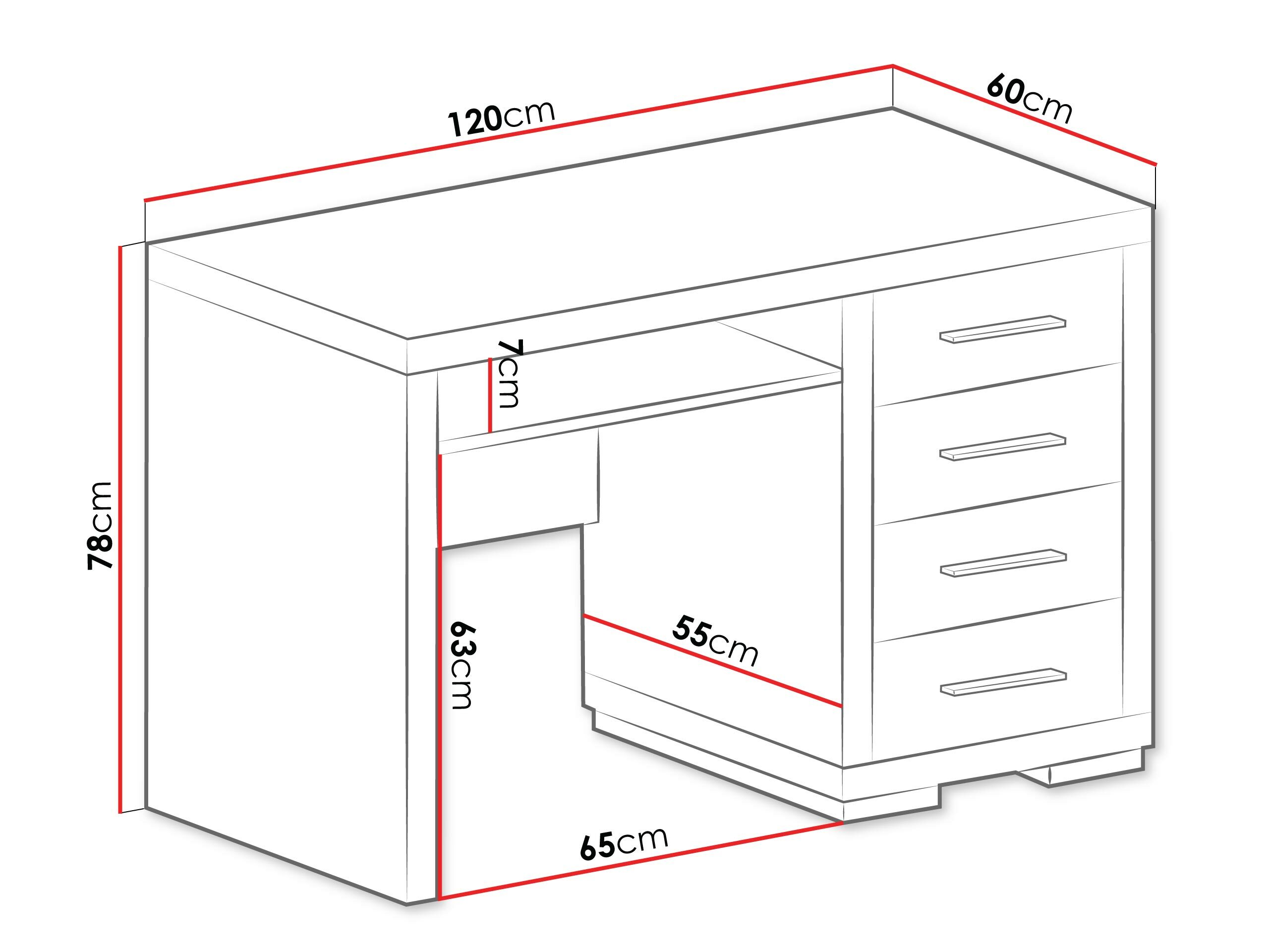 Rakstāmgalds Fiomeri 120 (Tumšs santana ozols)