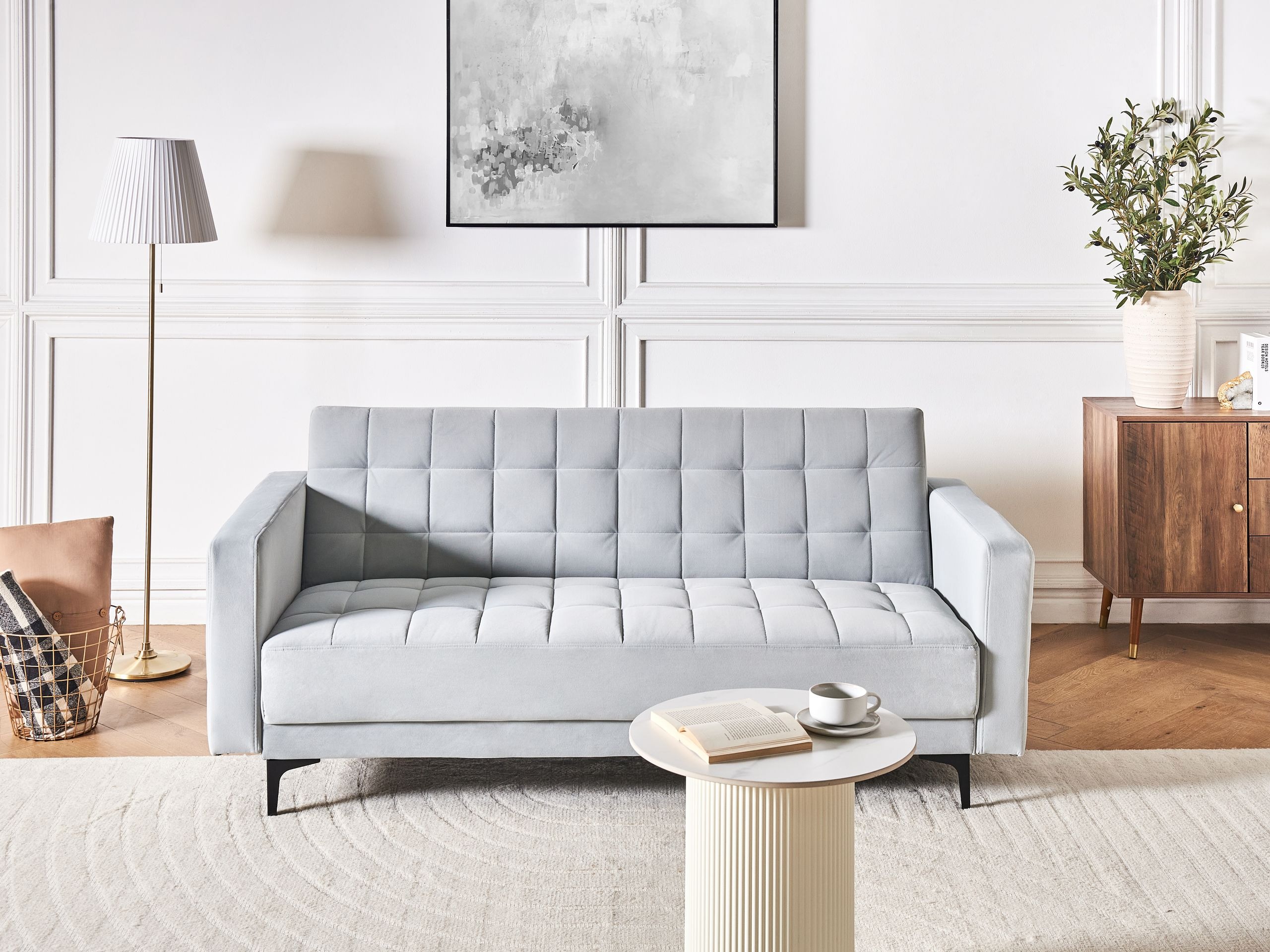 Dīvāns gulta Felvena 123 (Pelēks)