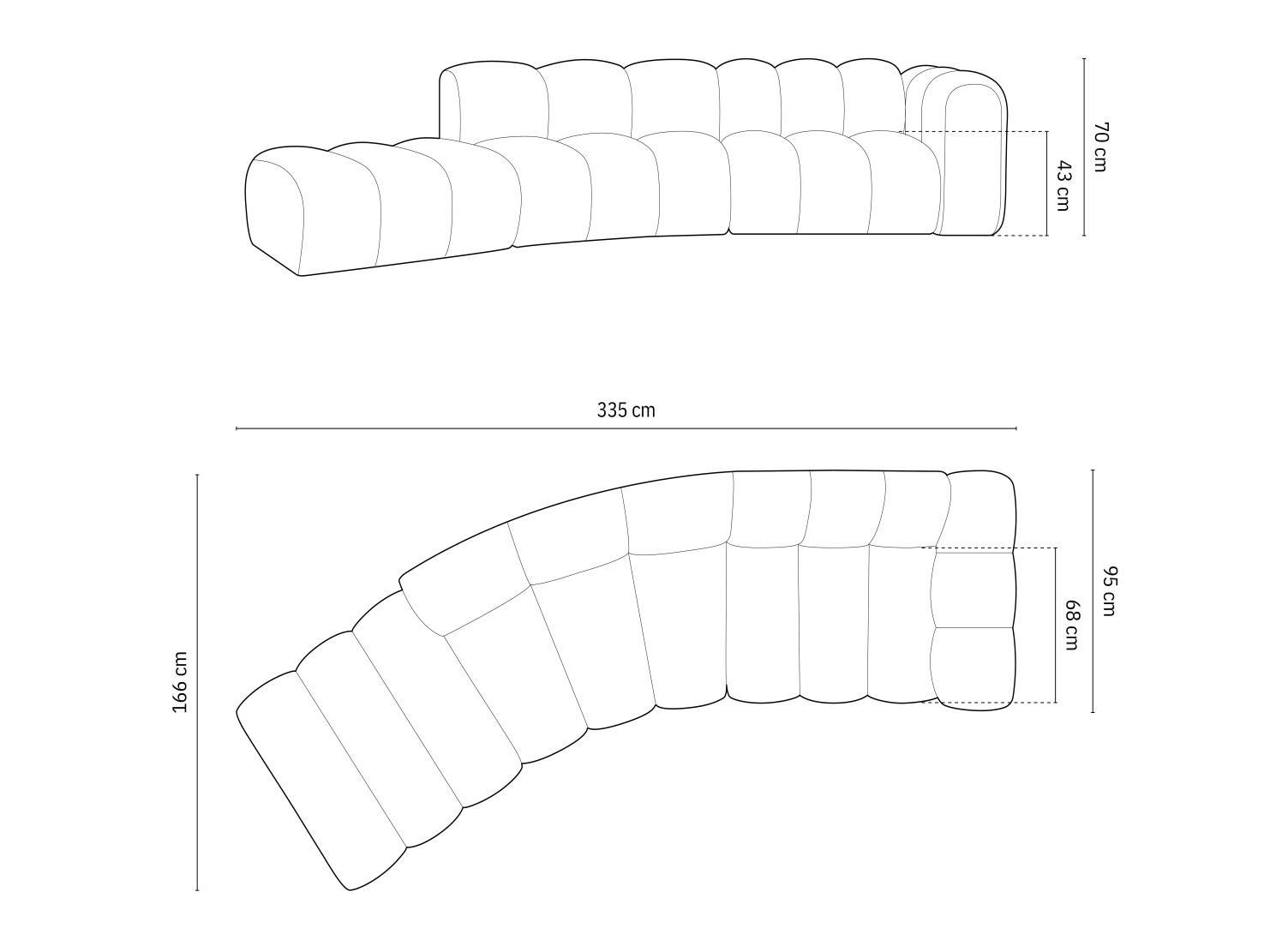Moduļu stūra dīvāns Cirleve 107 (Haga 06)