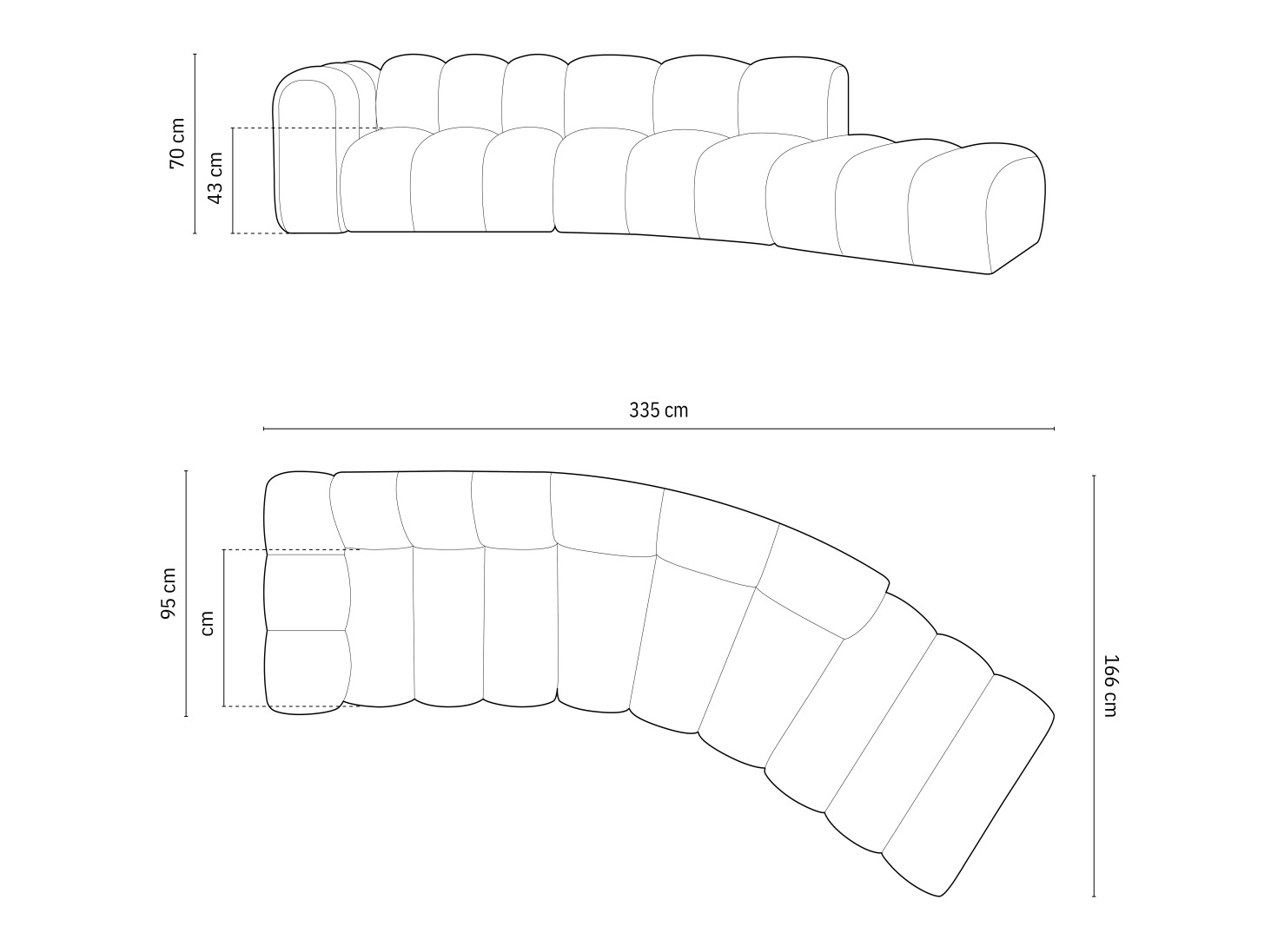 Moduļu stūra dīvāns Cirleve 107 (Salvador 14)