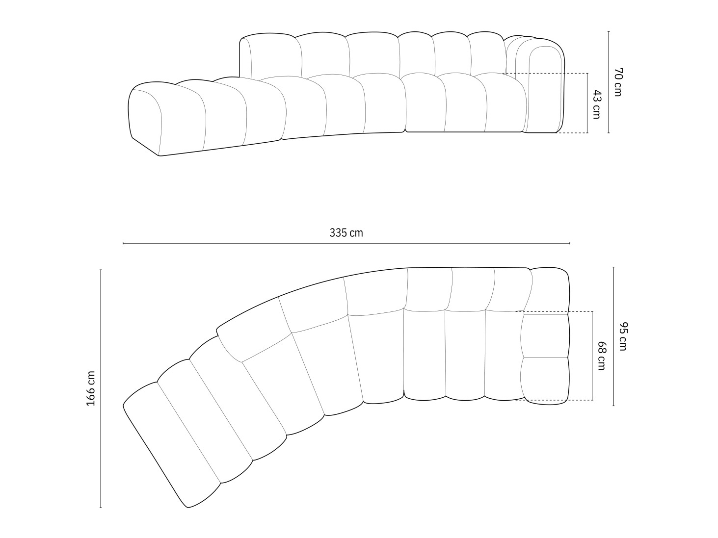 Moduļu stūra dīvāns Cirleve 107 (Salvador 17)