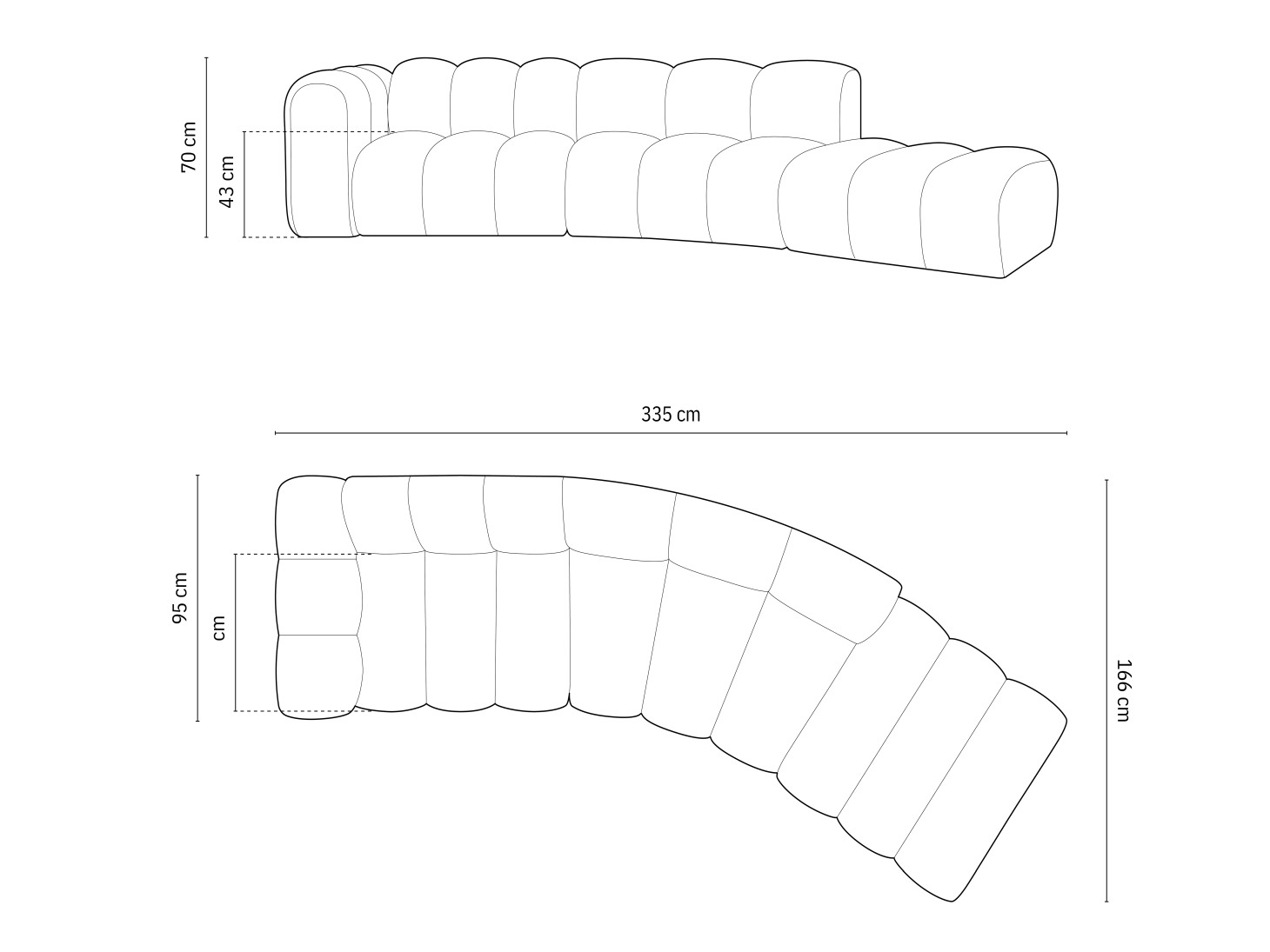 Moduļu stūra dīvāns Cirleve 107 (Salvador 19)