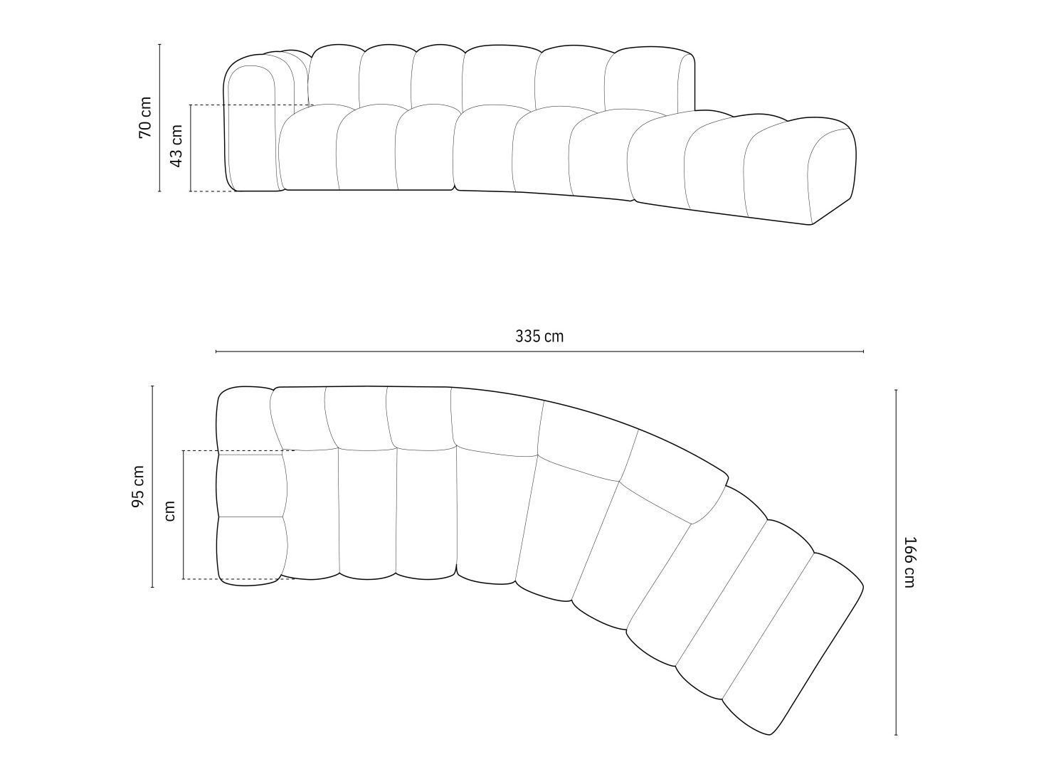 Moduļu stūra dīvāns Cirleve 107 (Salvador 1)