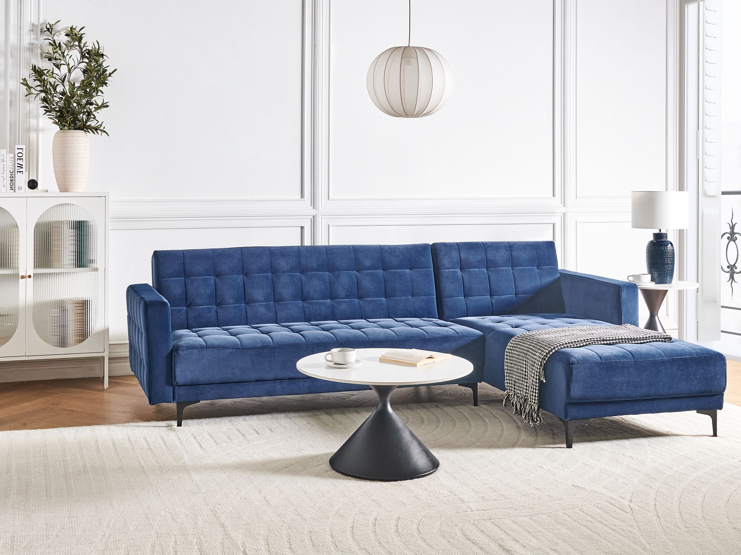 Stūra dīvāns Felvena 124 (Zils)