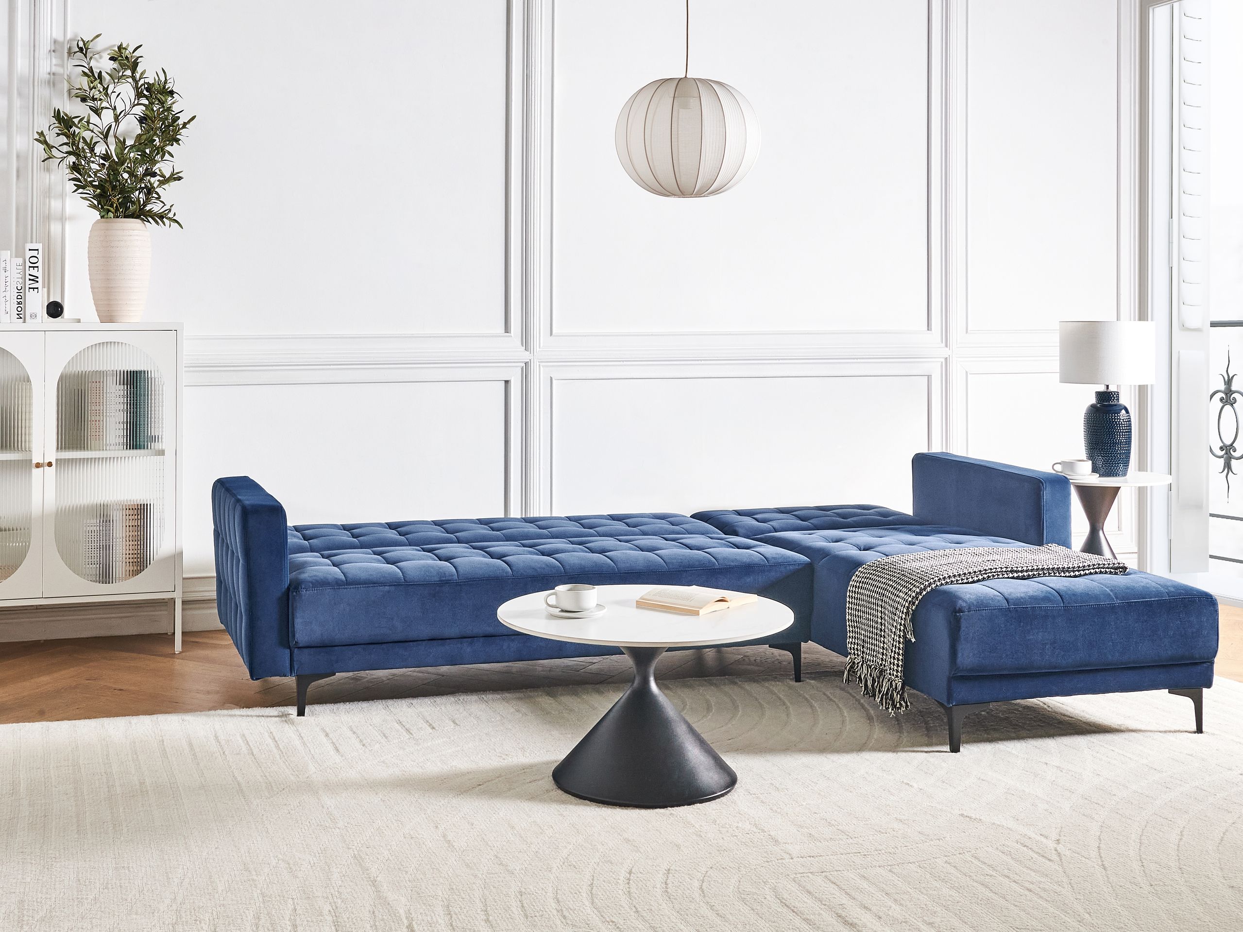 Stūra dīvāns Felvena 124 (Zils)