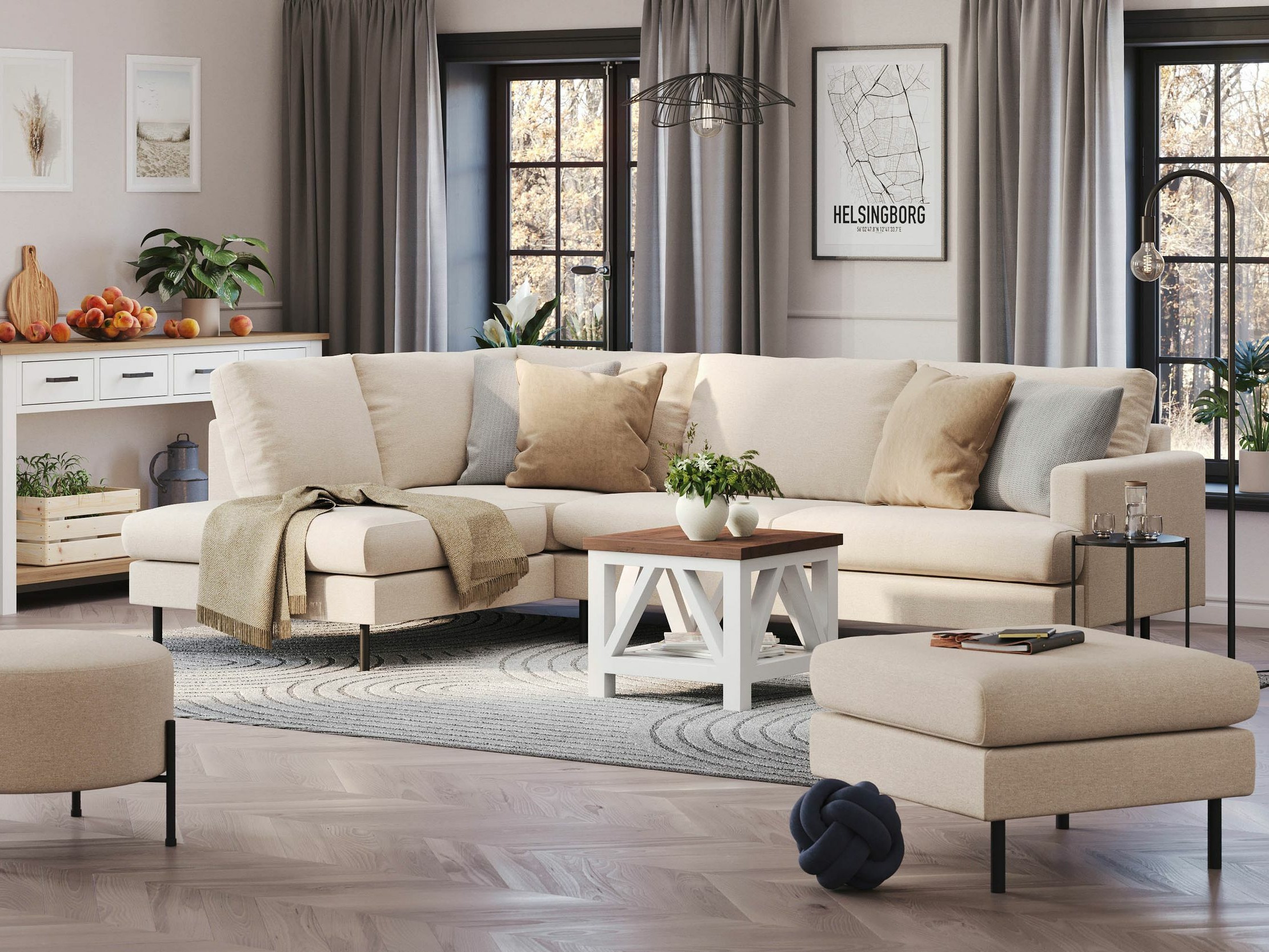 Stūra dīvāns Ophliva 106 (Grande 03)