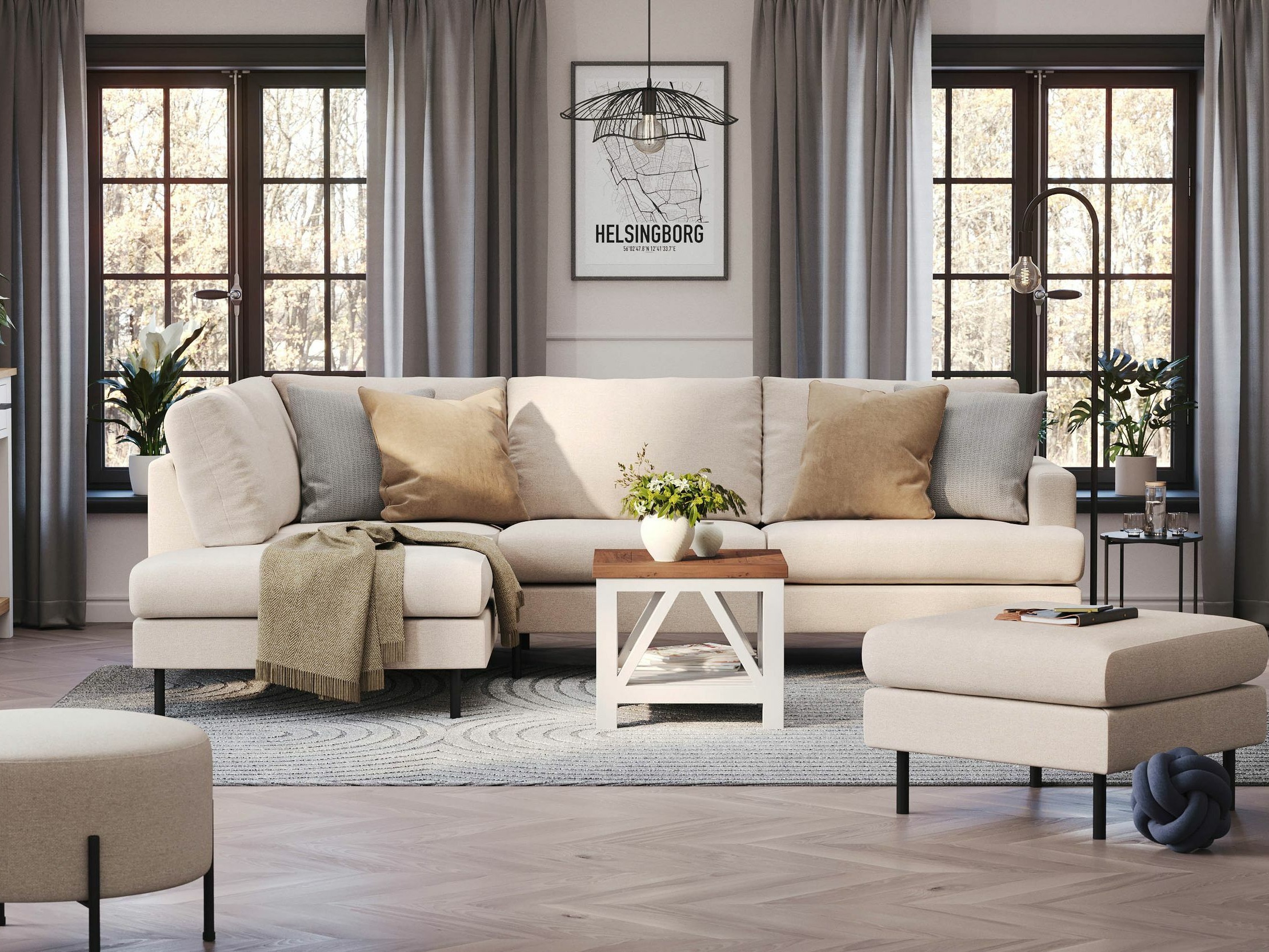 Stūra dīvāns Ophliva 106 (Grande 03)