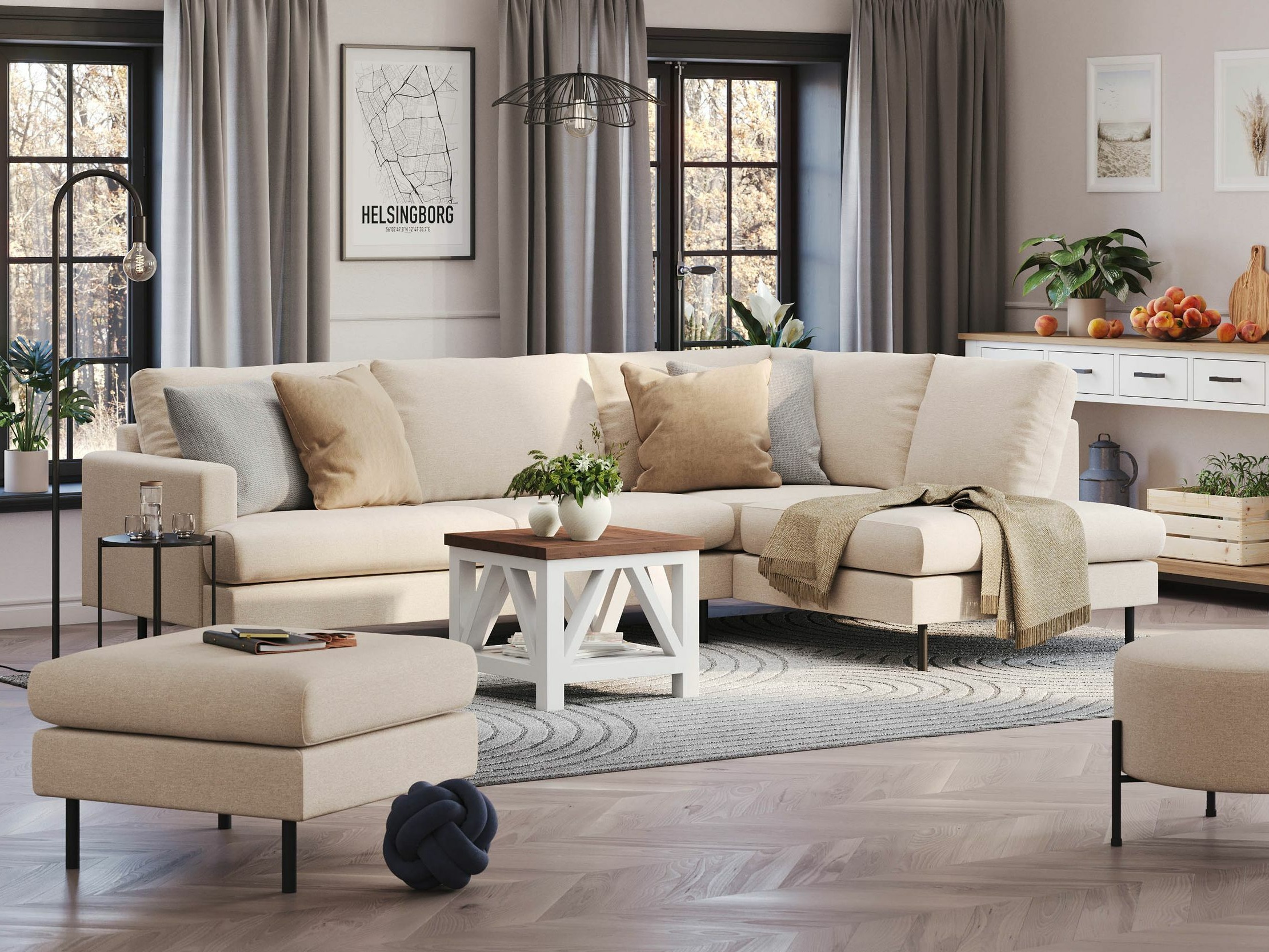 Stūra dīvāns Ophliva 106 (Grande 03)