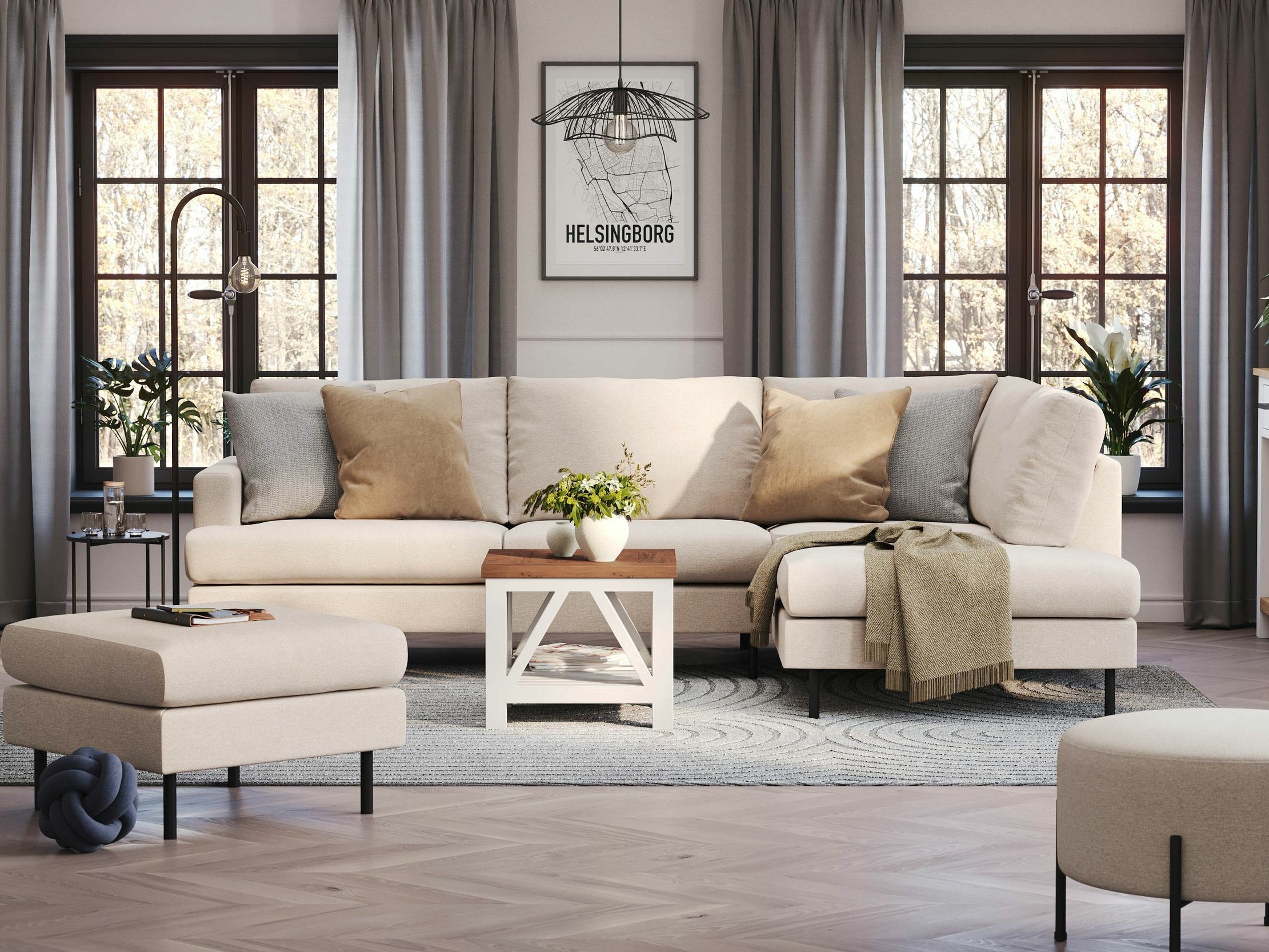 Stūra dīvāns Ophliva 106 (Grande 03)