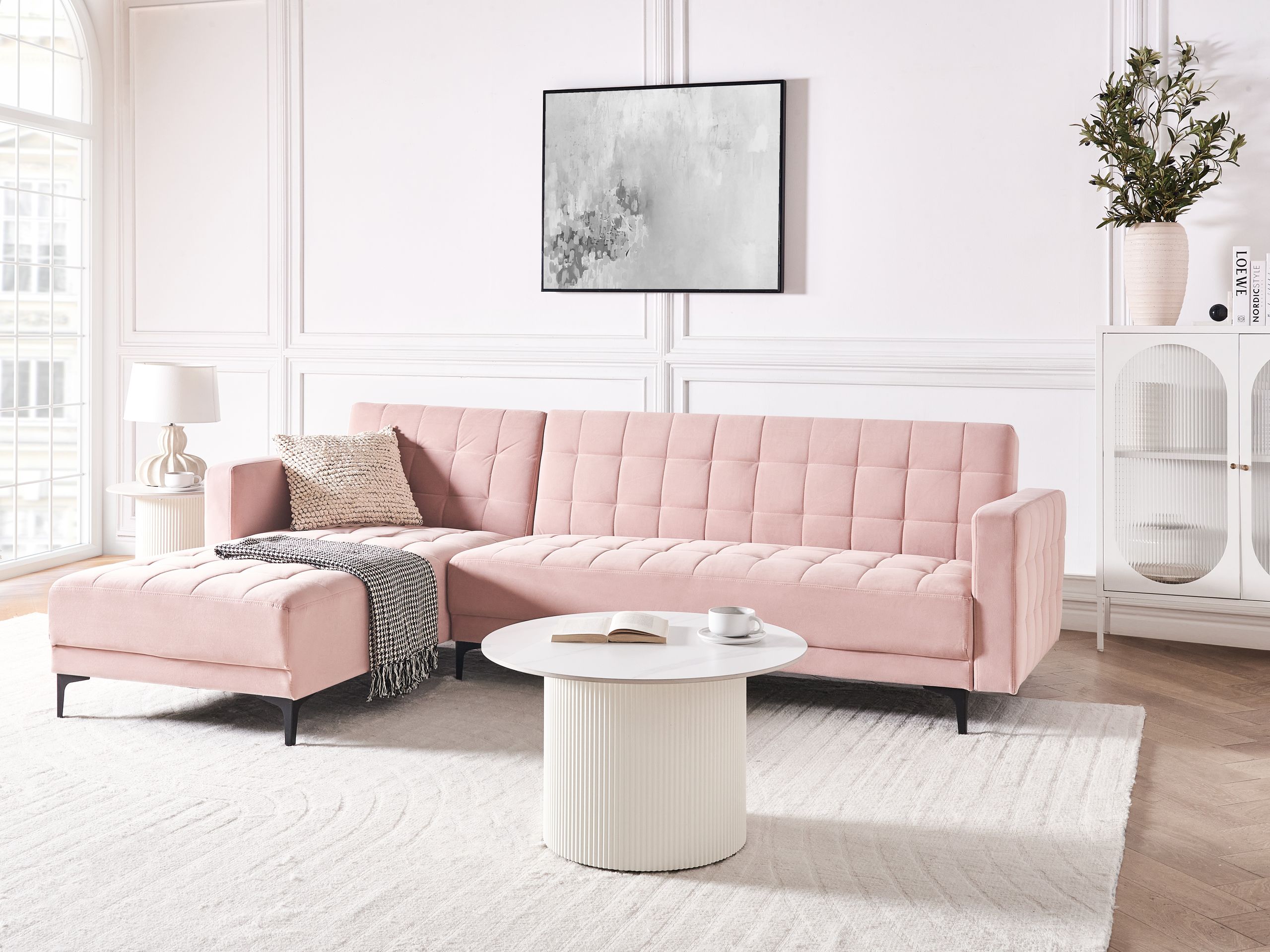 Угловой диван Felvena 124 (Розовый)