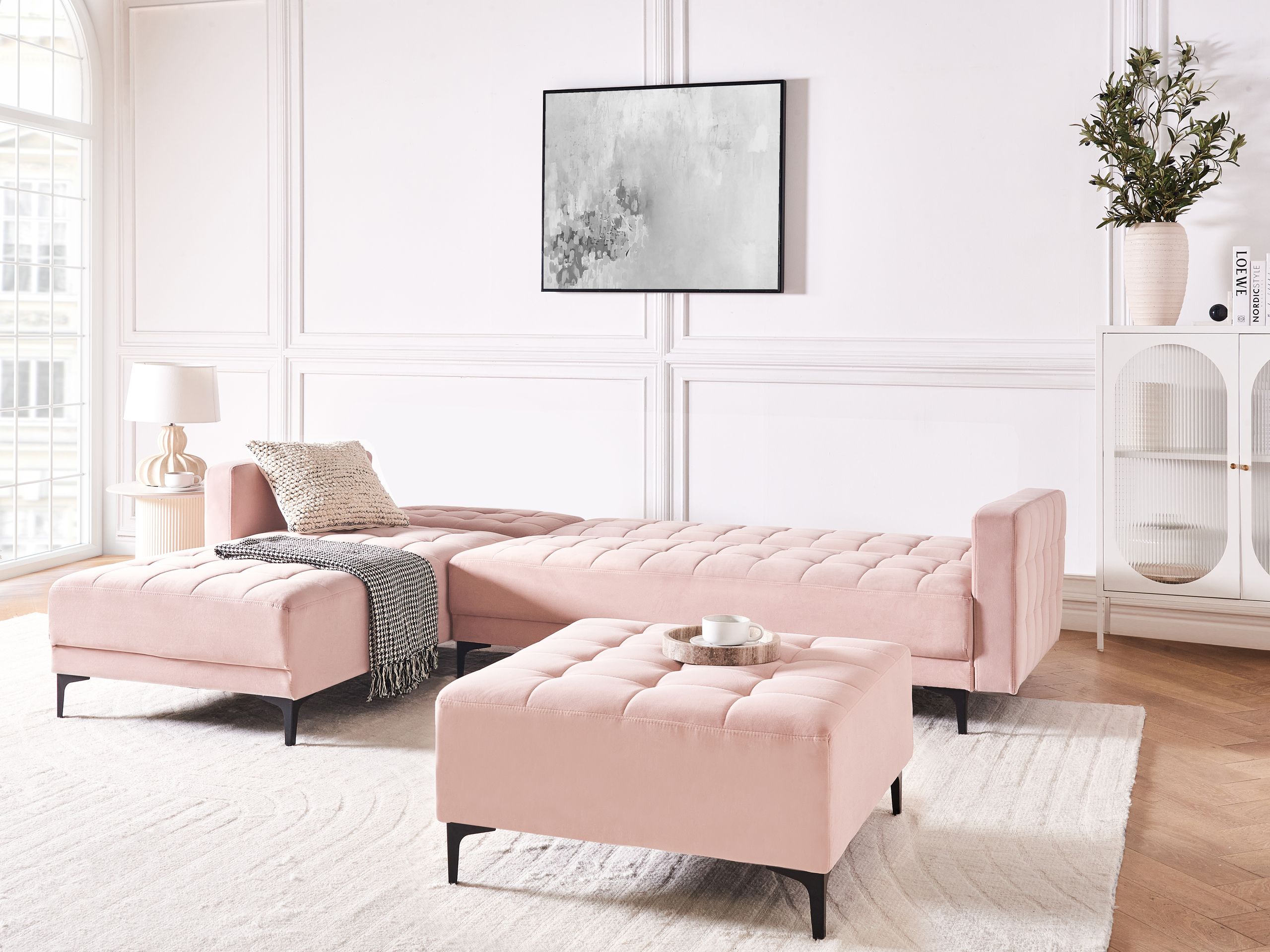 Угловой диван Felvena 124 (Розовый)