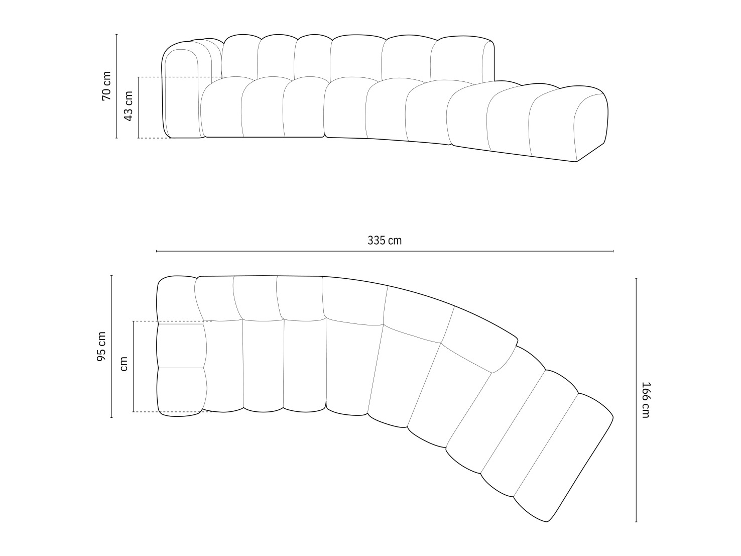 Moduļu stūra dīvāns Cirleve 107 (Salvador 10)