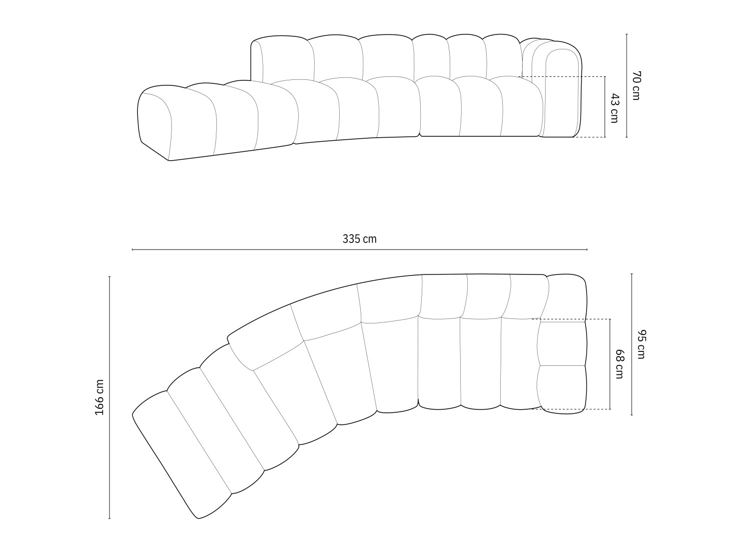 Moduļu stūra dīvāns Cirleve 107 (Salvador 12)