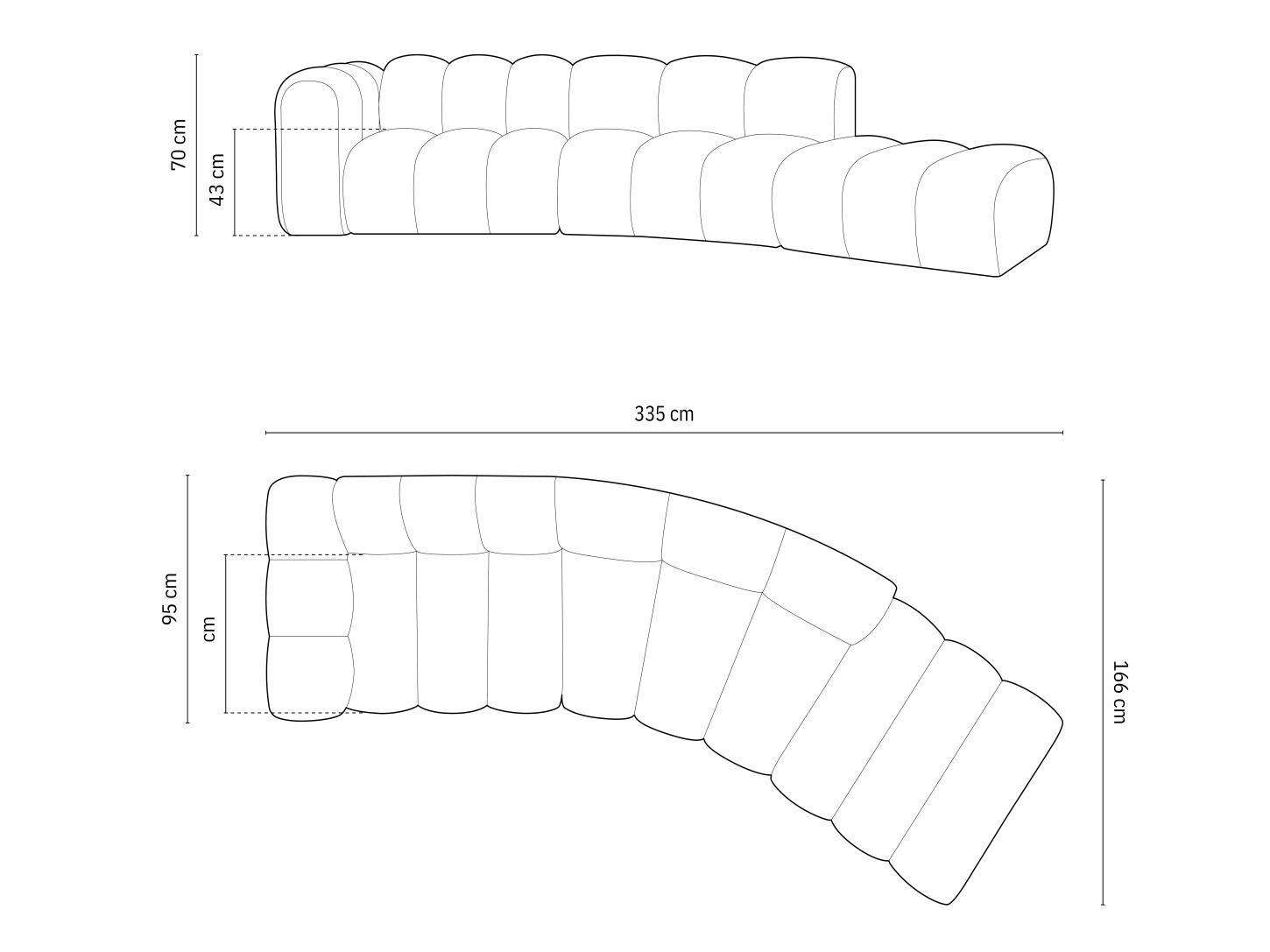 Moduļu stūra dīvāns Cirleve 107 (Salvador 12)