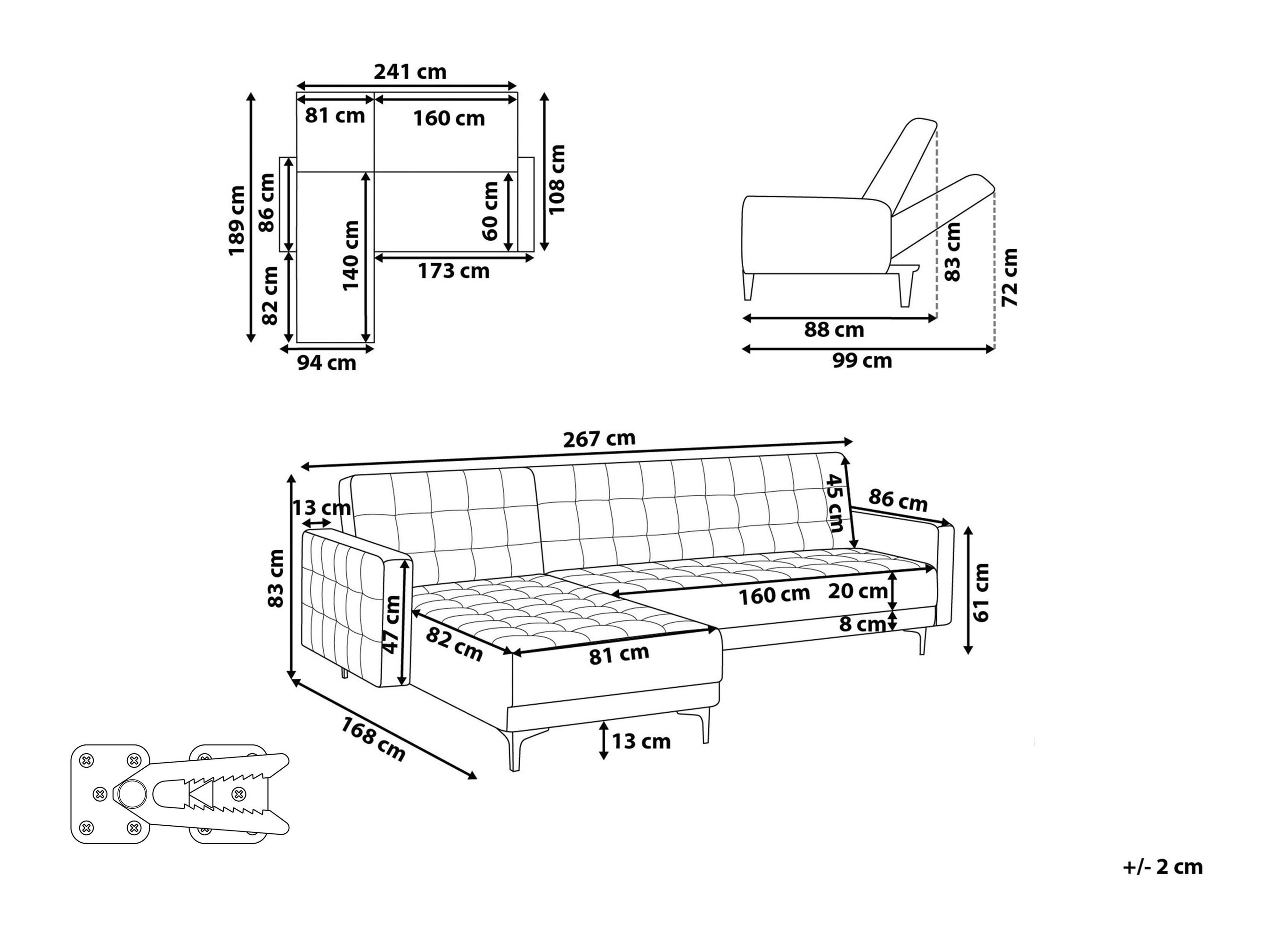Угловой диван Felvena 124 (Розовый)