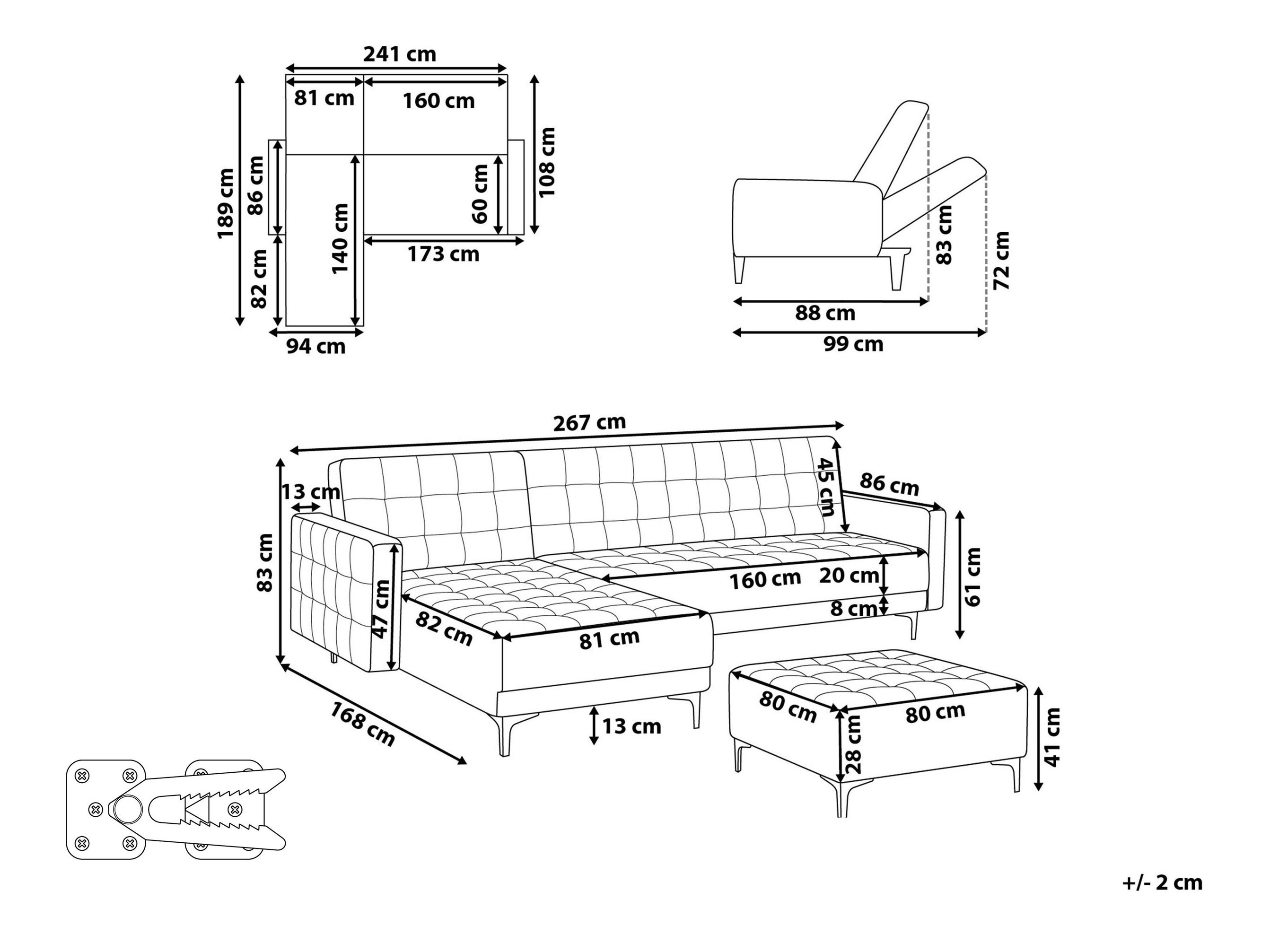 Угловой диван Felvena 124 (Розовый)