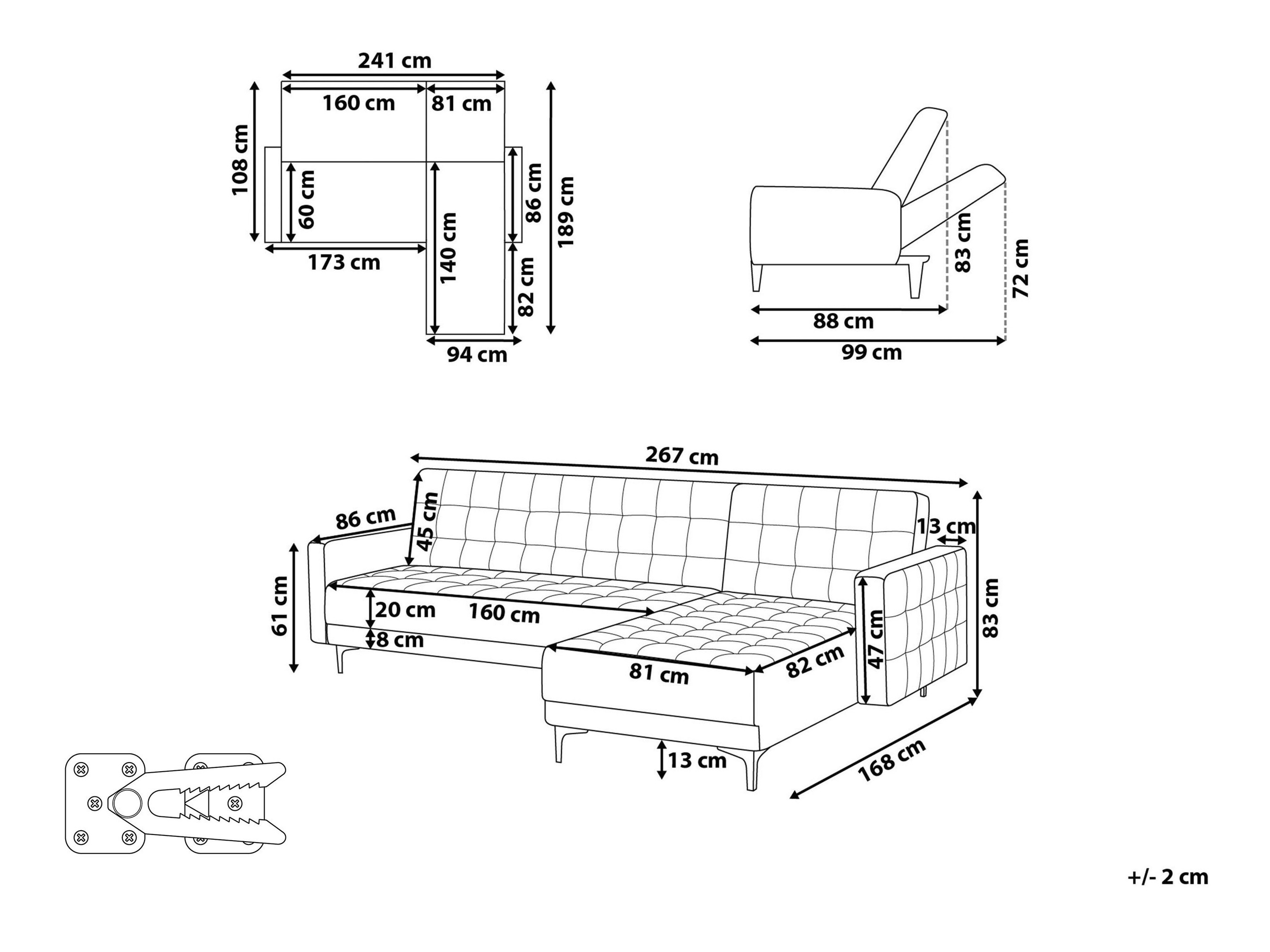 Угловой диван Felvena 124 (Розовый)