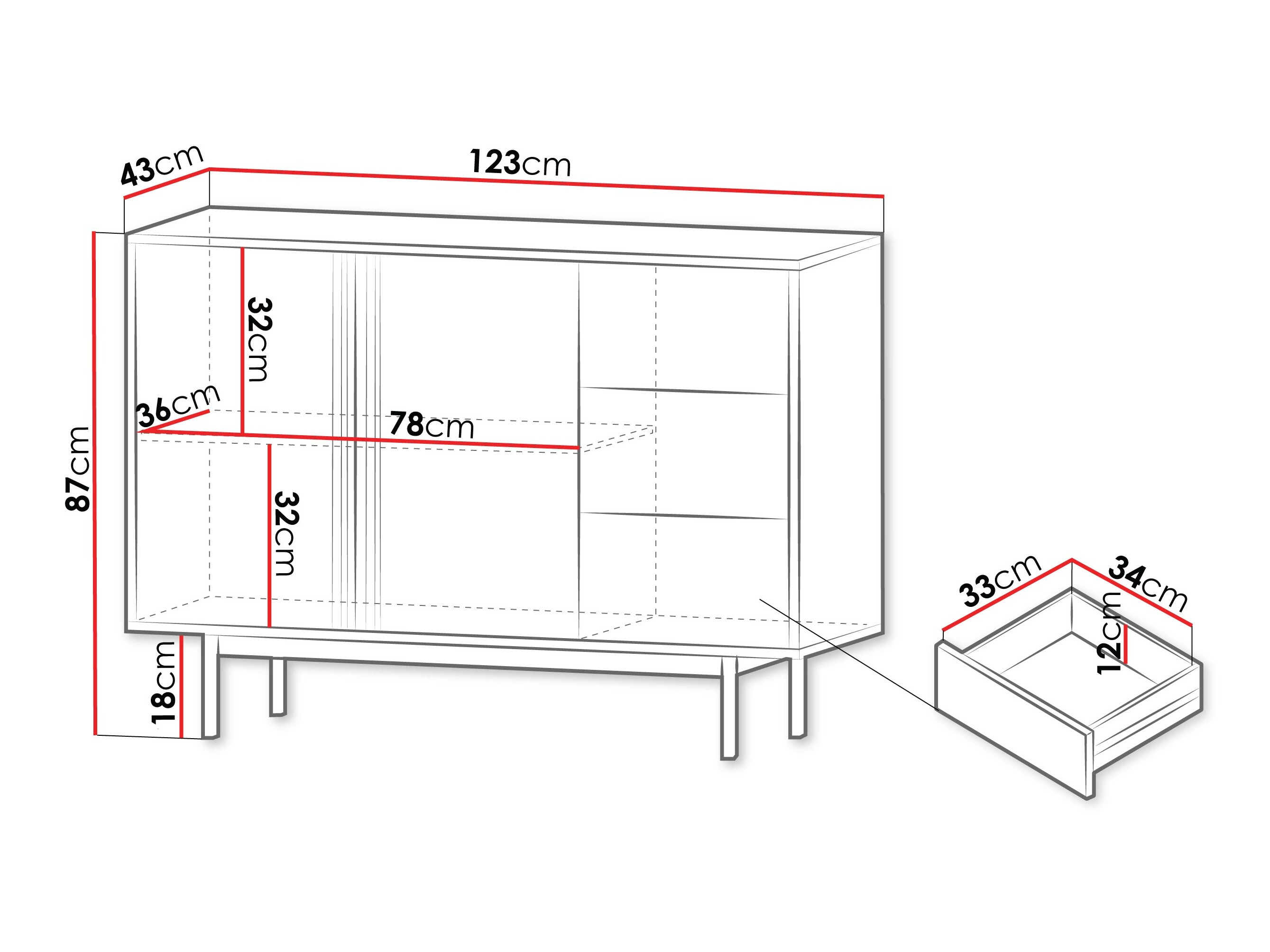 Kомод Levali 106 (Бежевый)
