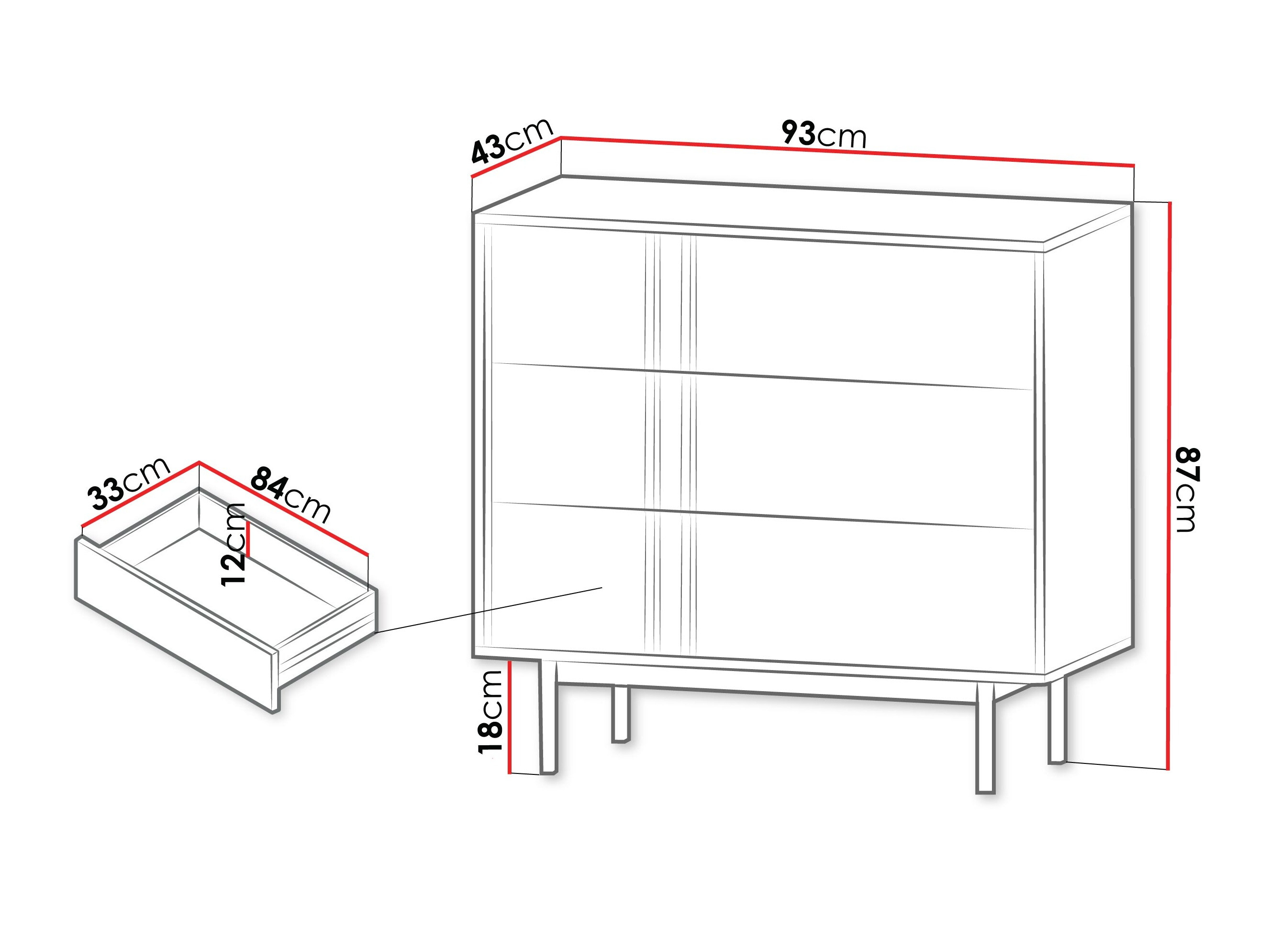 Kомод Levali 107 (Бежевый)