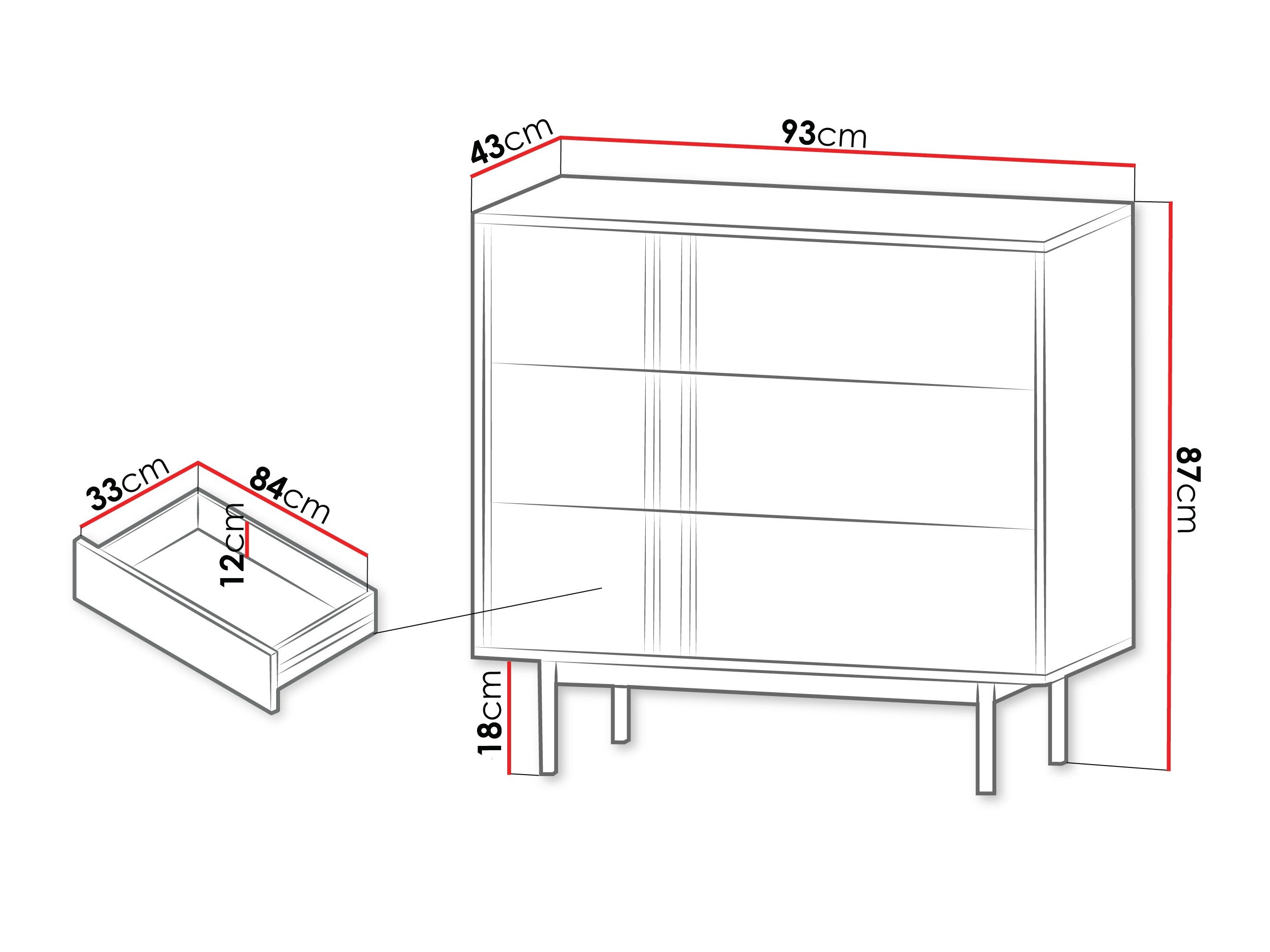 Kомод Levali 107 (Пыльно-зеленый)