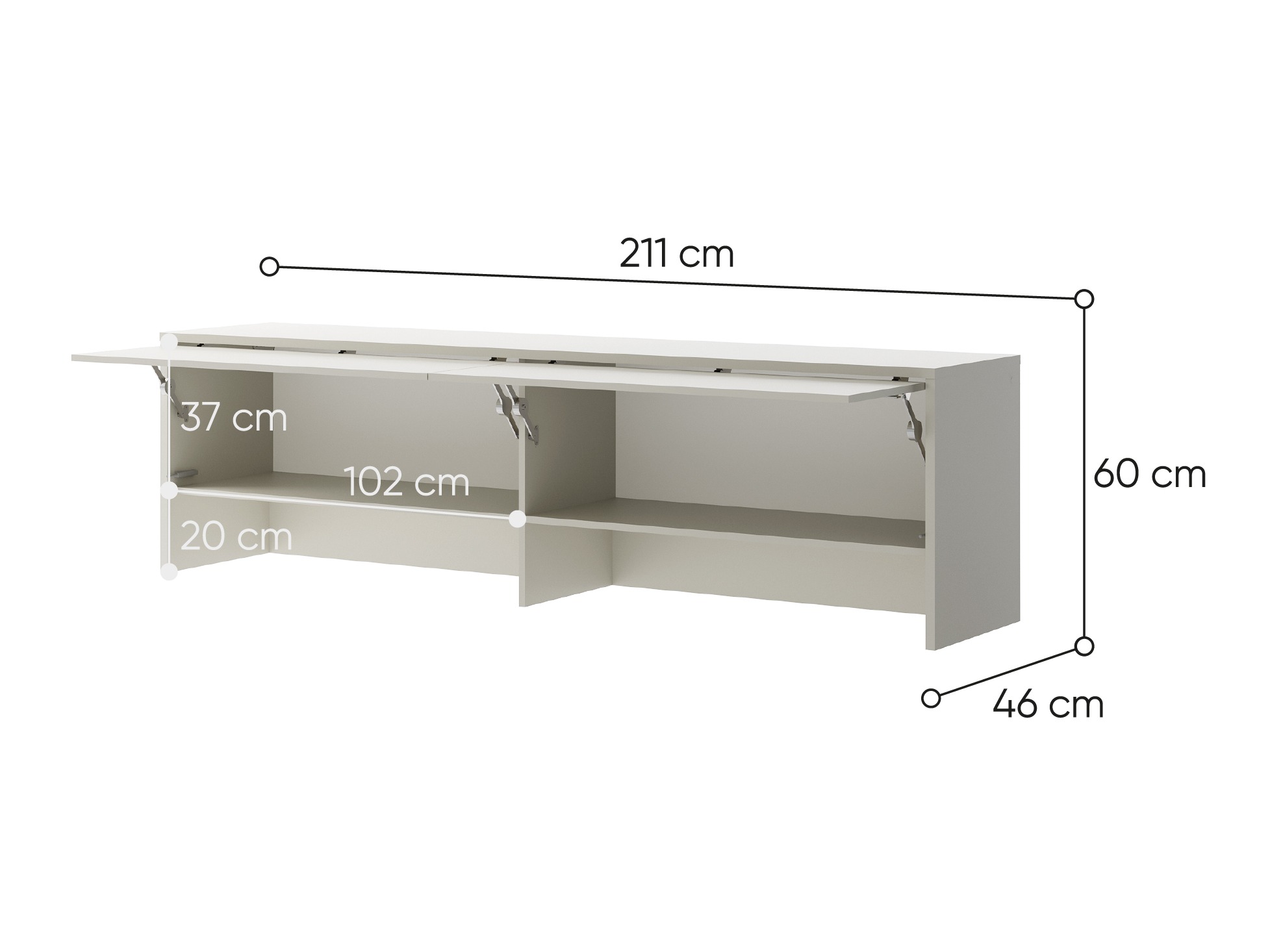 Skapis Concept Pro Lenart Levfere 118 (Kašmirs)