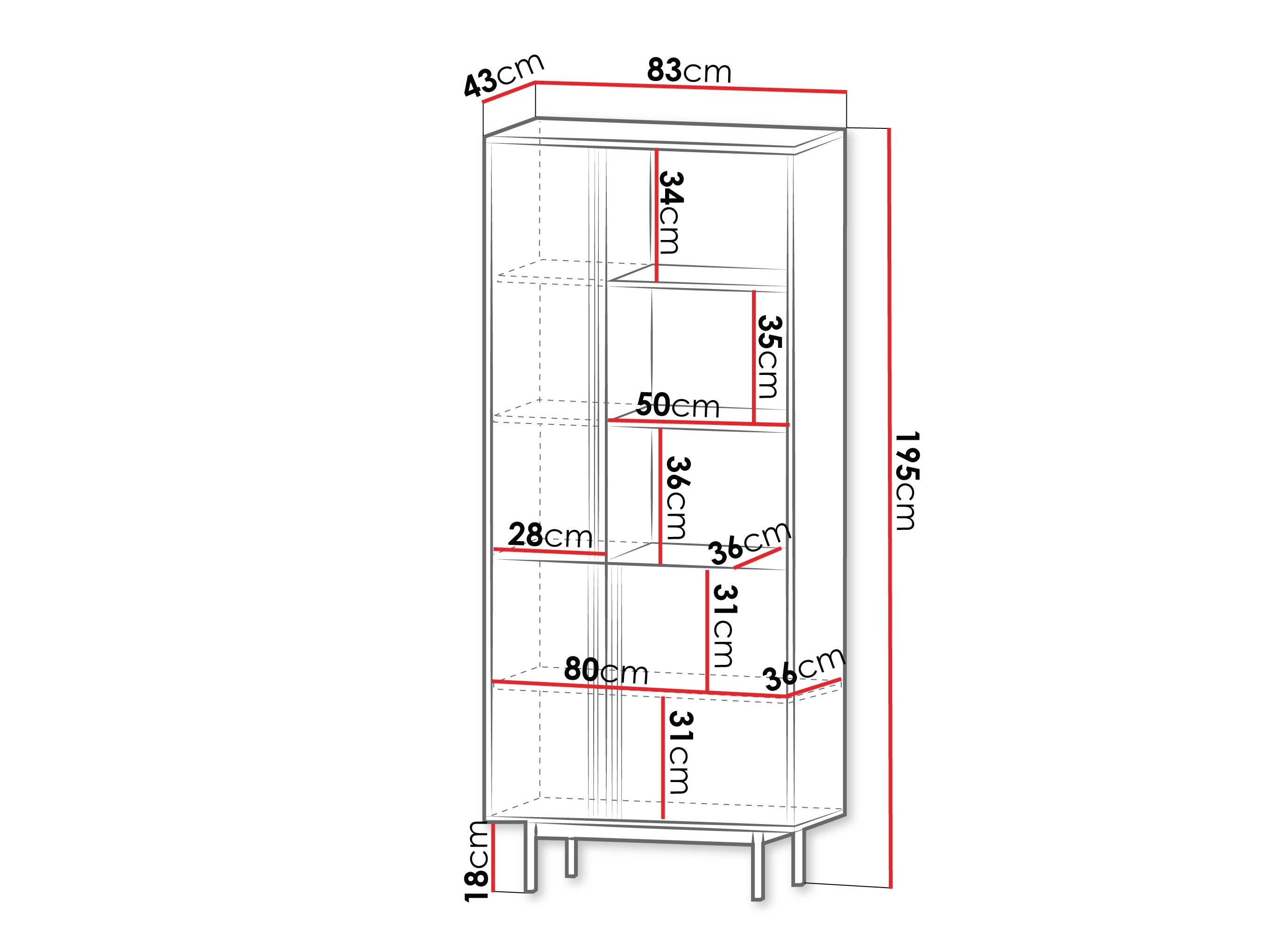 Стеллаж Levali 101 (Дуб)