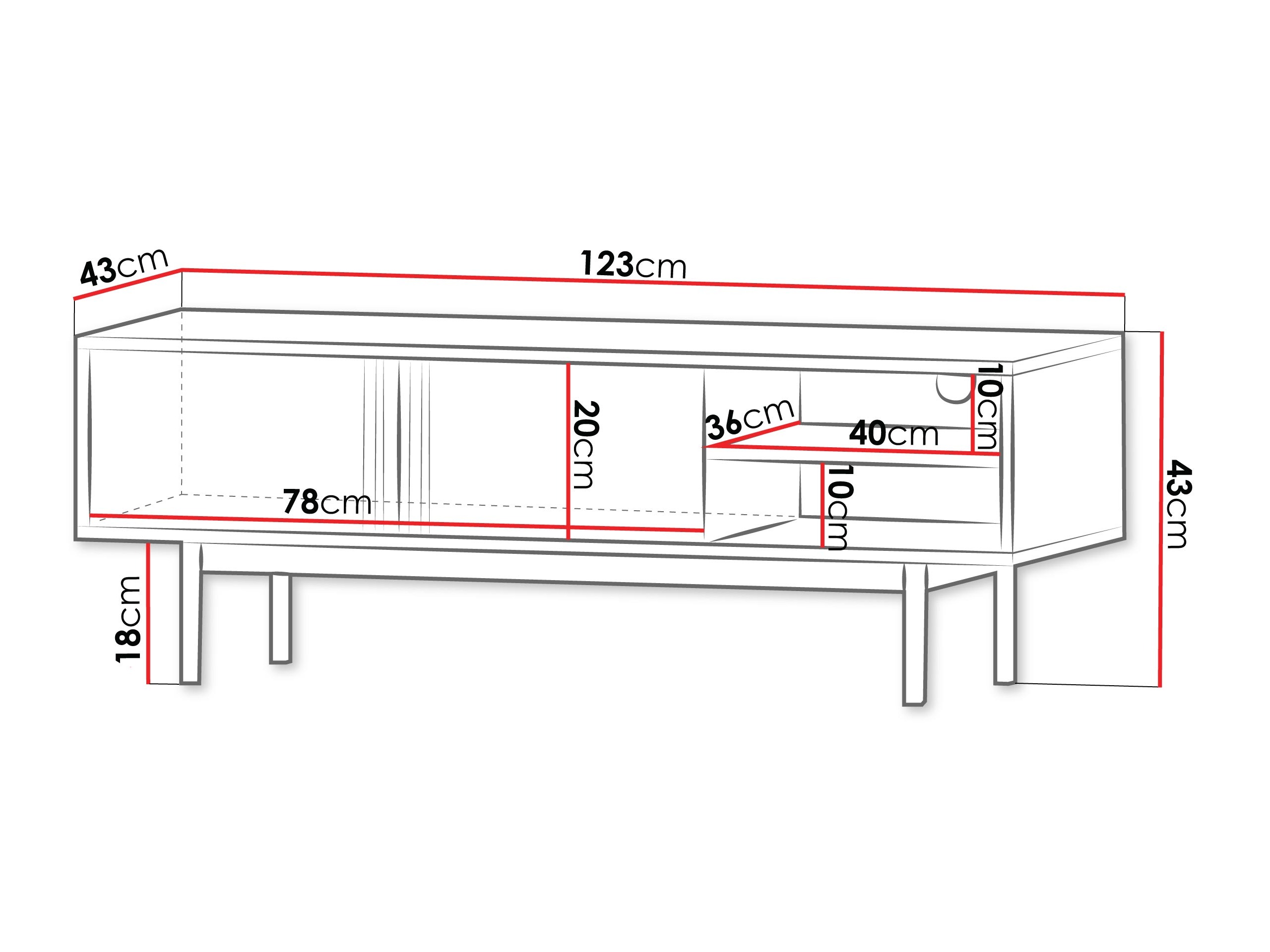 TV galds Levali 109 (Ozols)