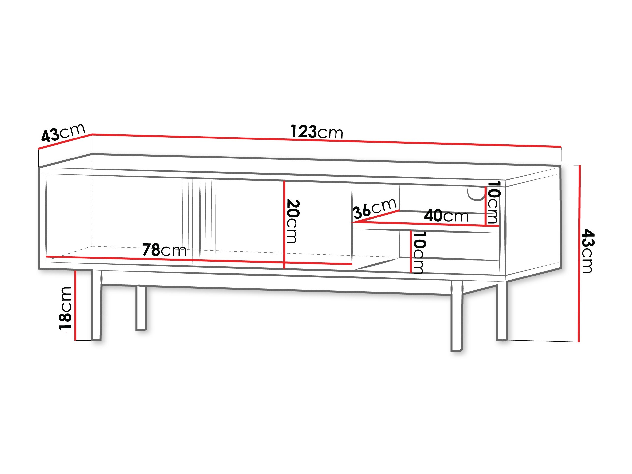 TV galds Levali 109 (Putekļaini zaļa)